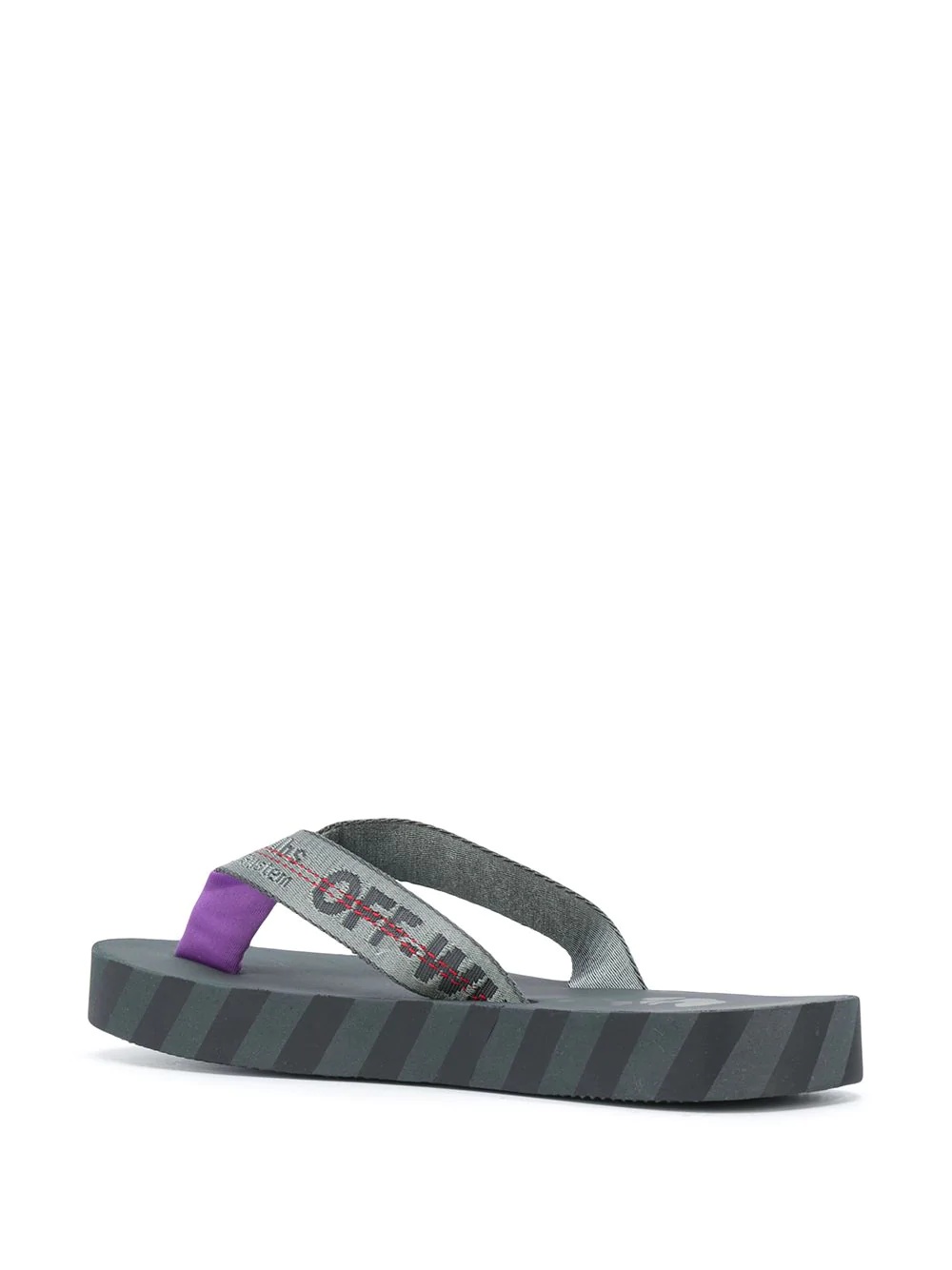 logo strap flip flops - 3