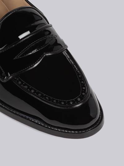 Thom Browne Soft Patent Leather Varsity Penny Loafer outlook