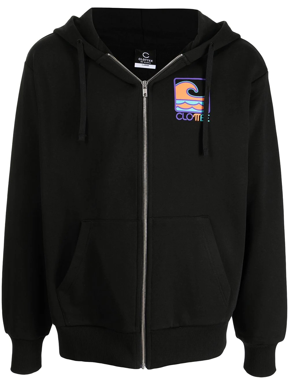 logo-print zipped hoodie - 1