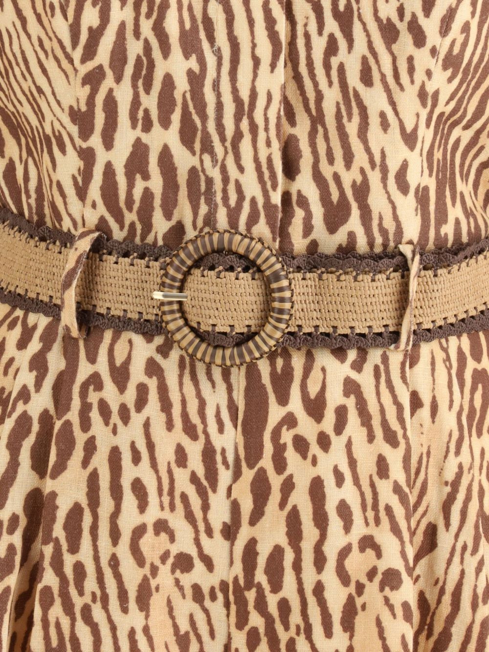 halterneck leopard-print mini dress - 3