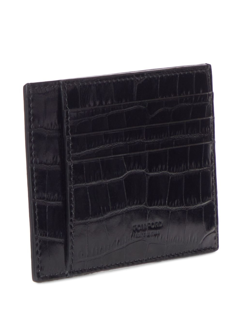 crocodile-effect leather wallet - 3