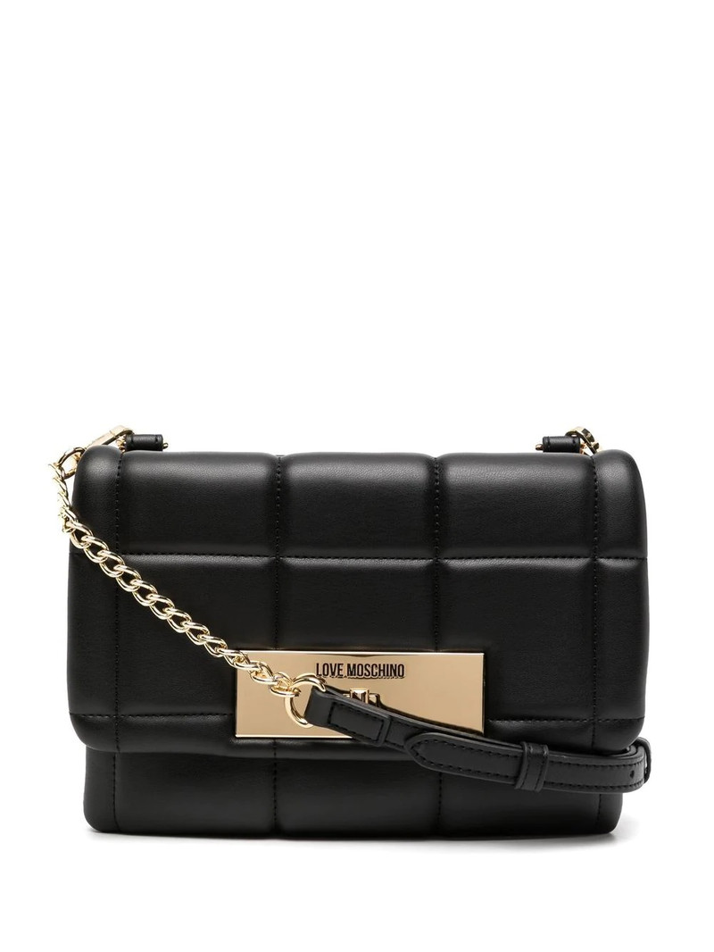 새겨진 로고 quilted-finish crossbody 부대 1