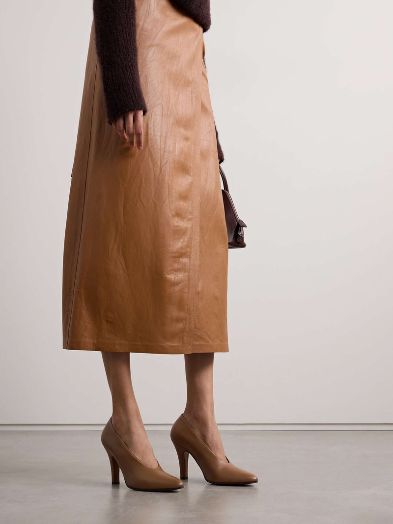 The Row Prudens leather pumps Tan outlook