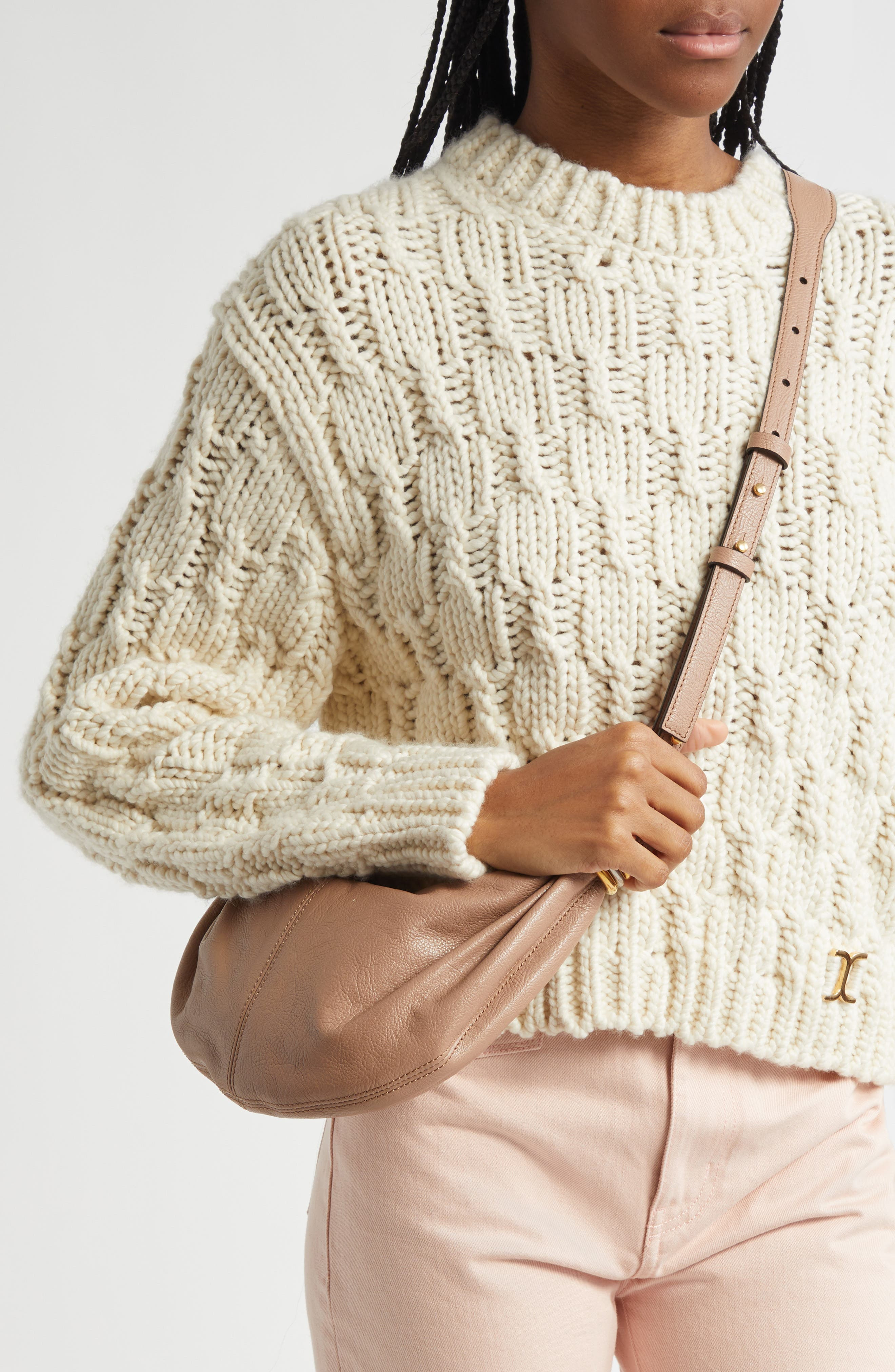 Chloé Mini Bracelet Leather Hobo Bag in Woodrose at Nordstrom - 4