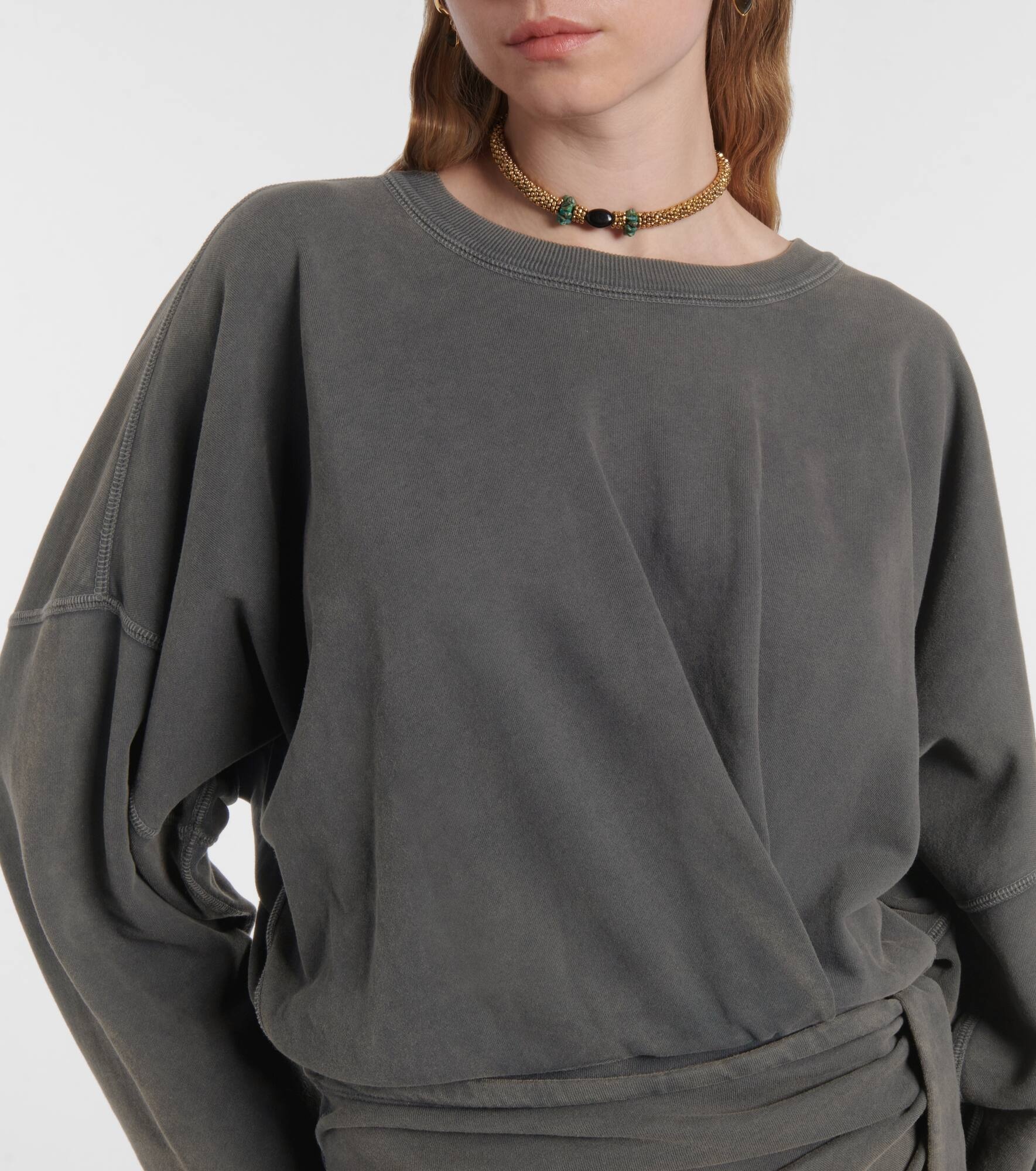 Sandrina cotton jersey sweatshirt dress - 4