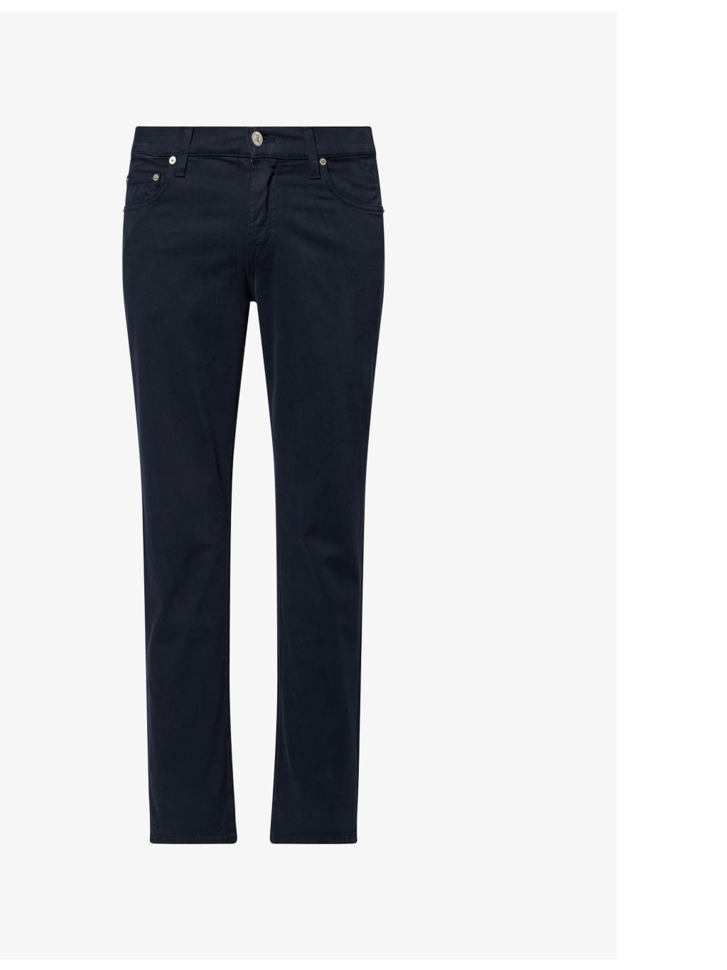 London slip-pocket straight-leg regular-fit cotton-blend trousers - 1