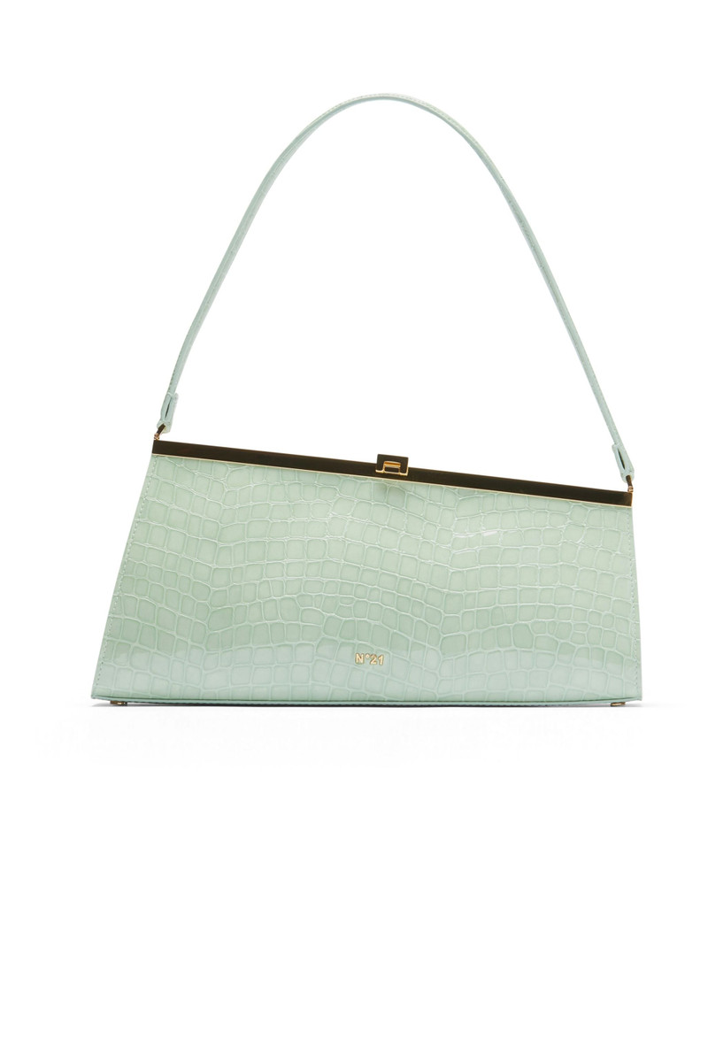 N°21 JEANNE CROC-EFFECT LEATHER SHOULDER BAG outlook