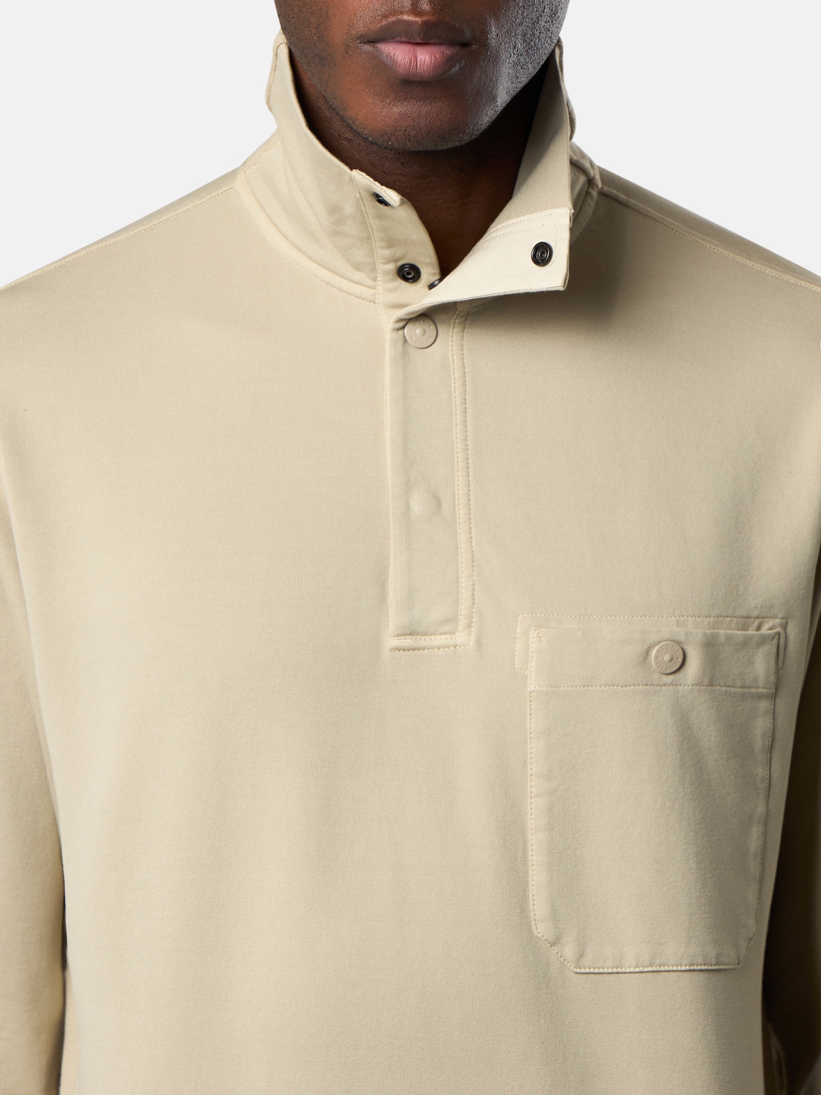 6100013 COTTON STRETCH FLEECE_STONE ISLAND GHOST - 5