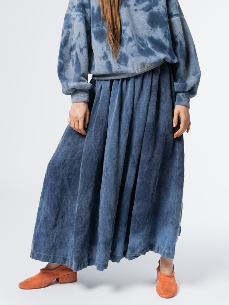LINEN SKIRT - INDIGO 3