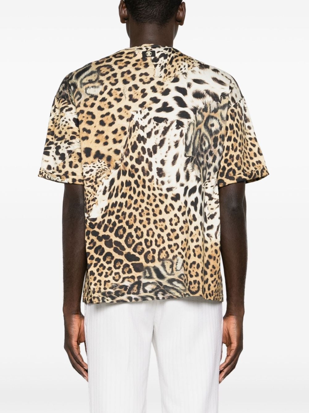 jaguar-print cotton T-shirt - 4