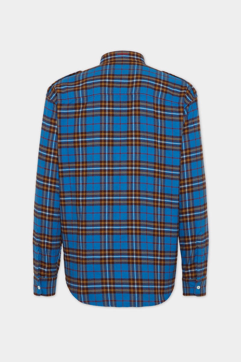 SPARKLING CHECK FLANEL MILITAY SHIRT - 2