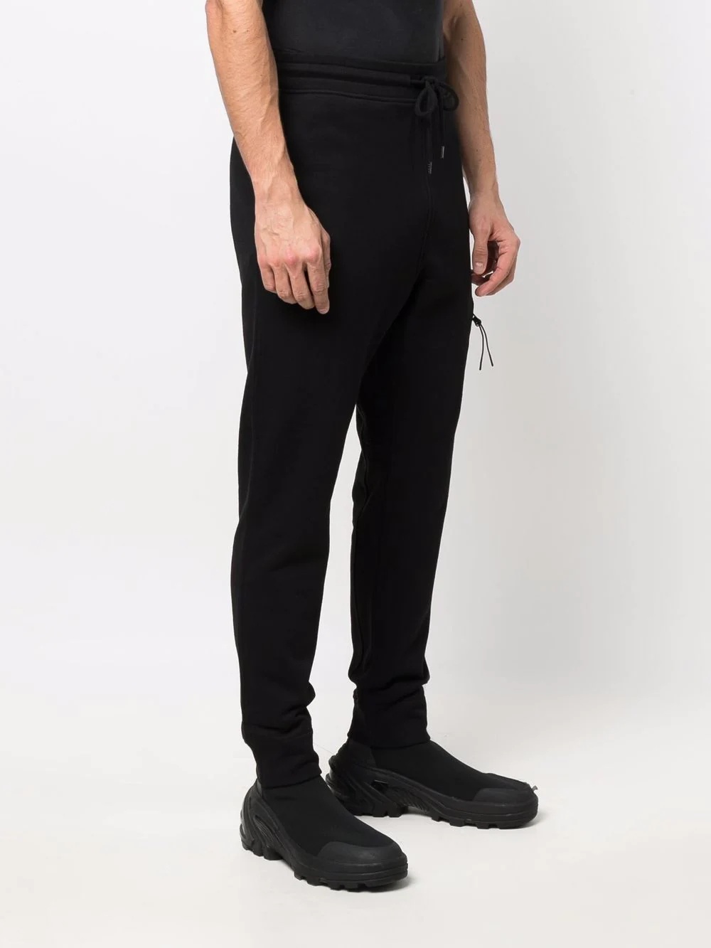 logo patch tapered track pants - 3