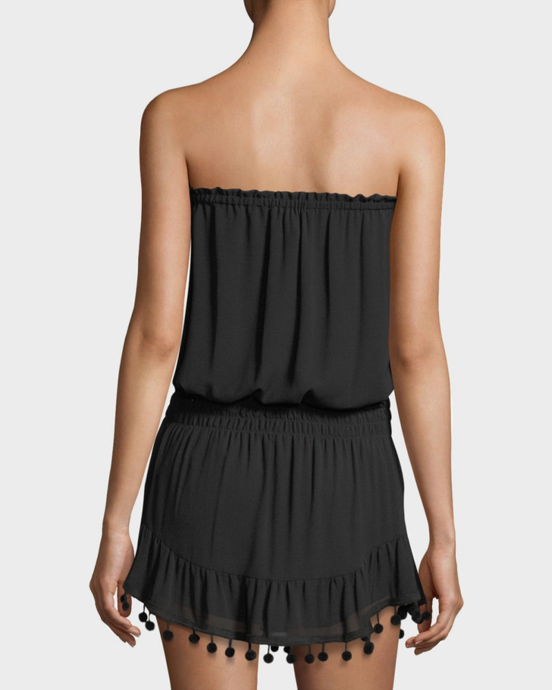RAMY BROOK Marcie Strapless Coverup Dress with Pompoms outlook