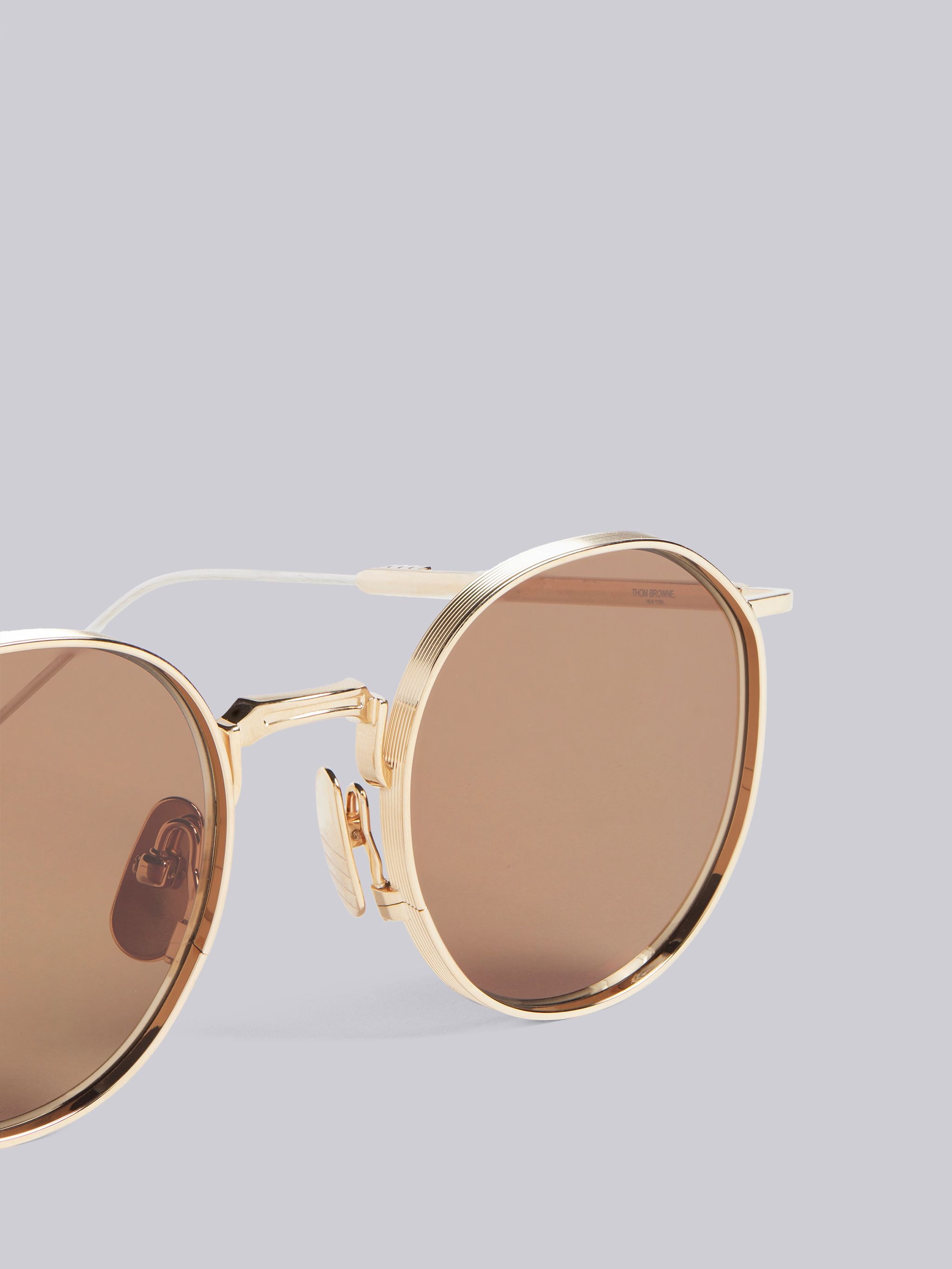 TB125 - White Gold And Brown Pantos Sunglasses - 2