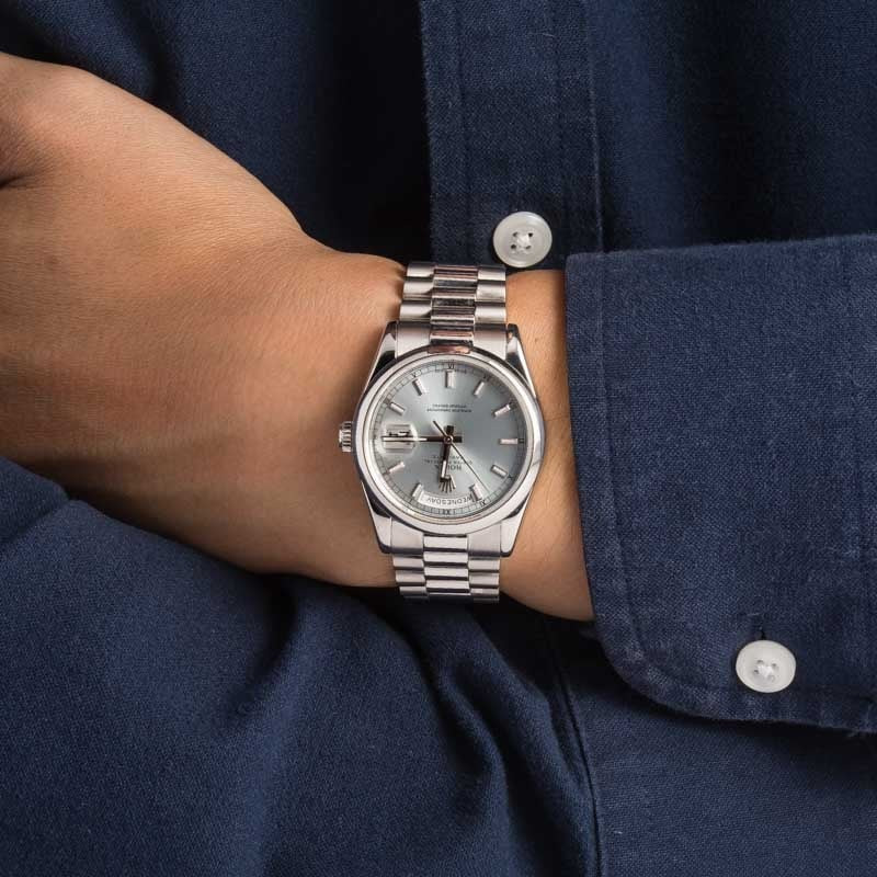 Rolex Day-Date 36 Ref 118206 Ice Blue Dial - 5