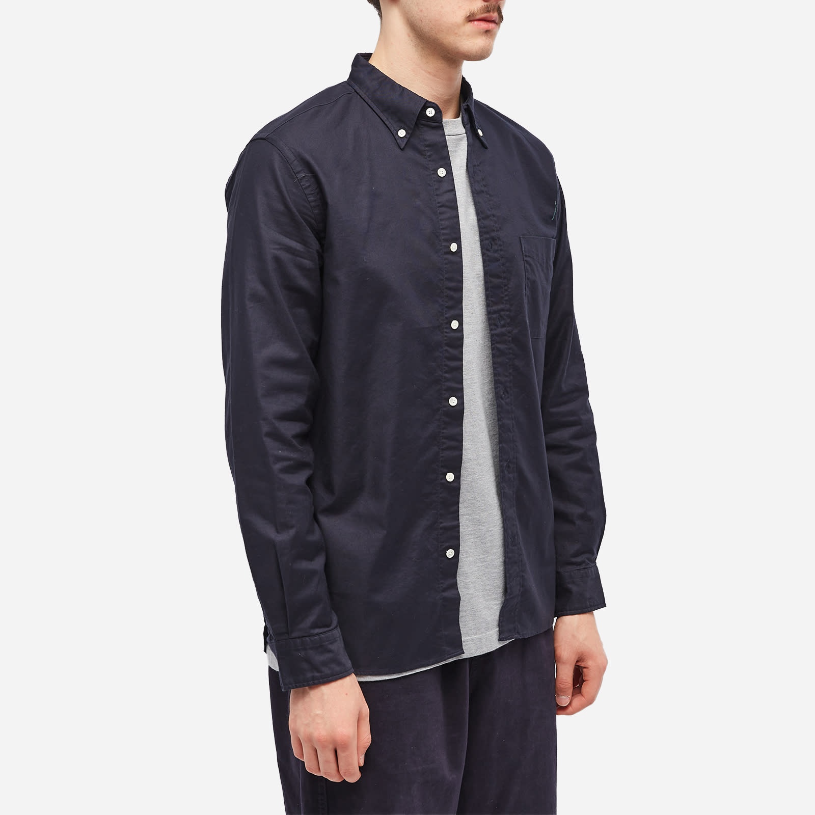 Beams Plus Button Down Solid Oxford Shirt - 2