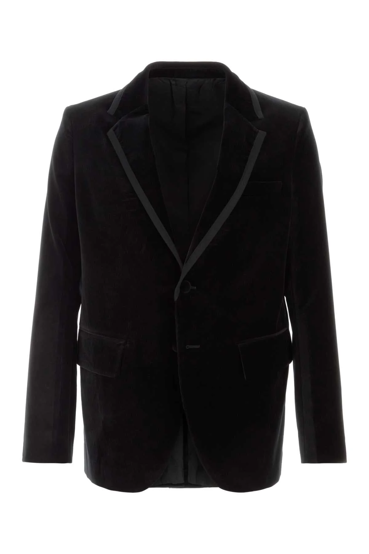 Fendi Men Black Velvet Blazer - 1