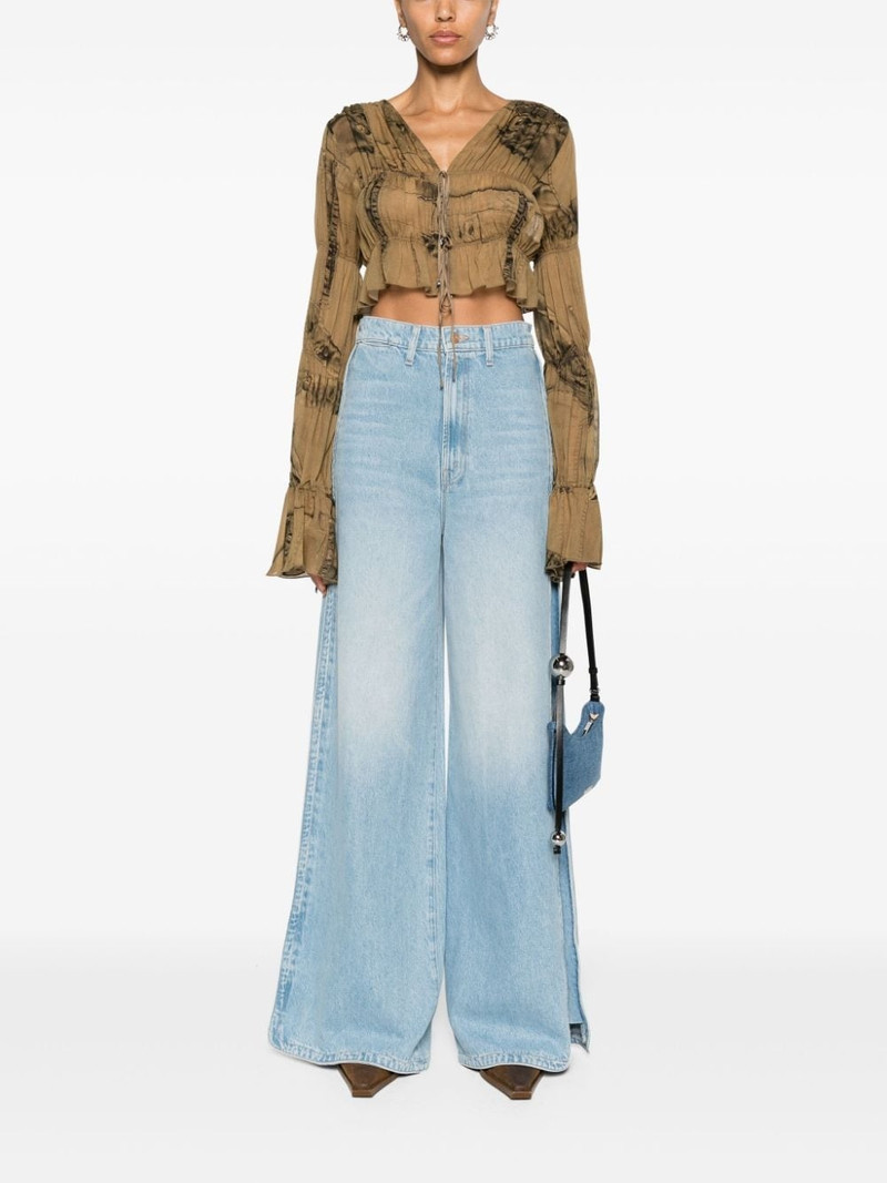 Blumarine graphic-print cropped blouse outlook