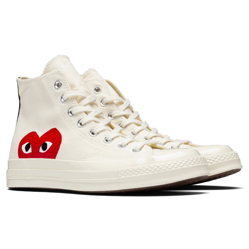 CONVERSE X COMME DES GARCONS PLAY ALL STAR CHUCK '70 HI - WHITE - 2