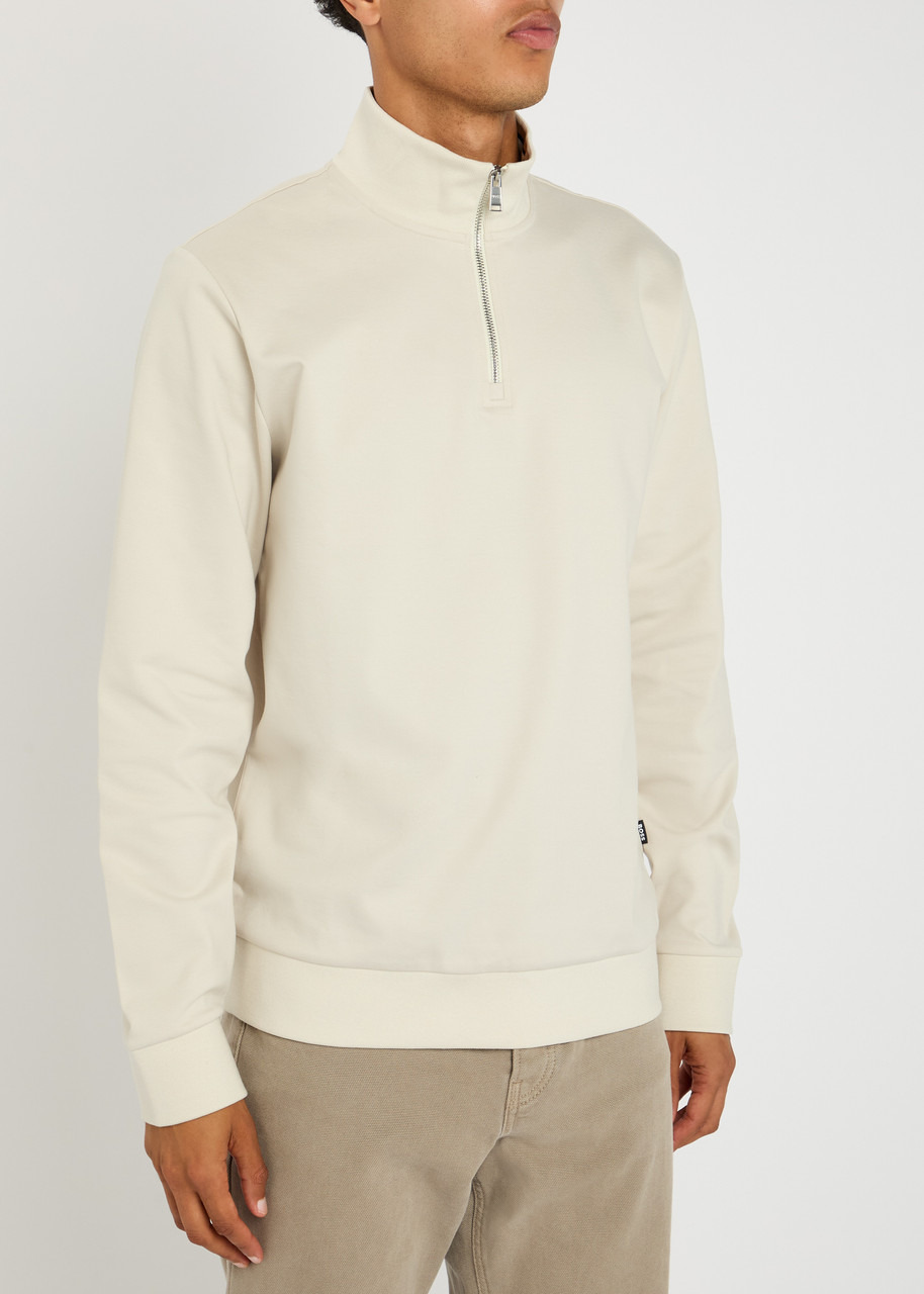 Boss Stimmann Half-zip Cotton-blend Sweatshirt - 2