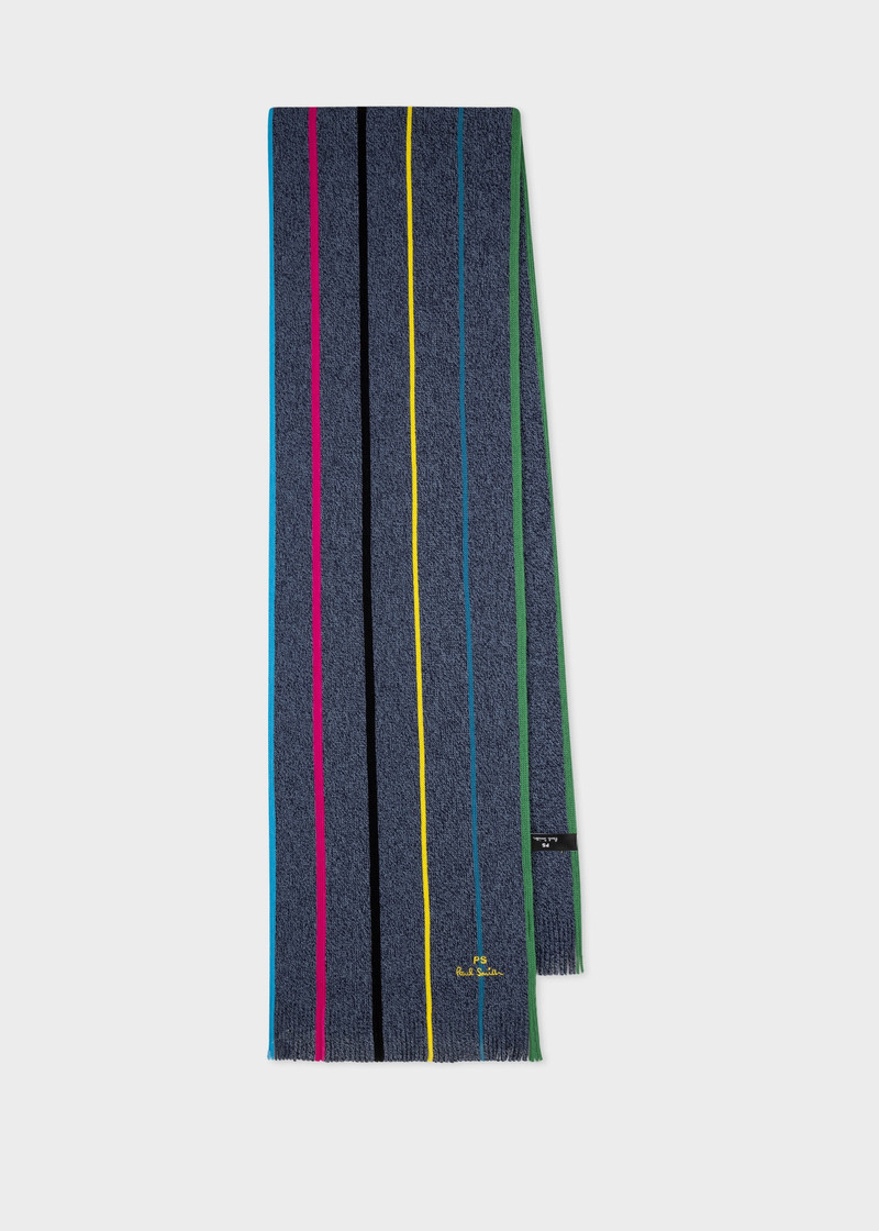 Merino Wool 'Sports Stripe' Scarf 1