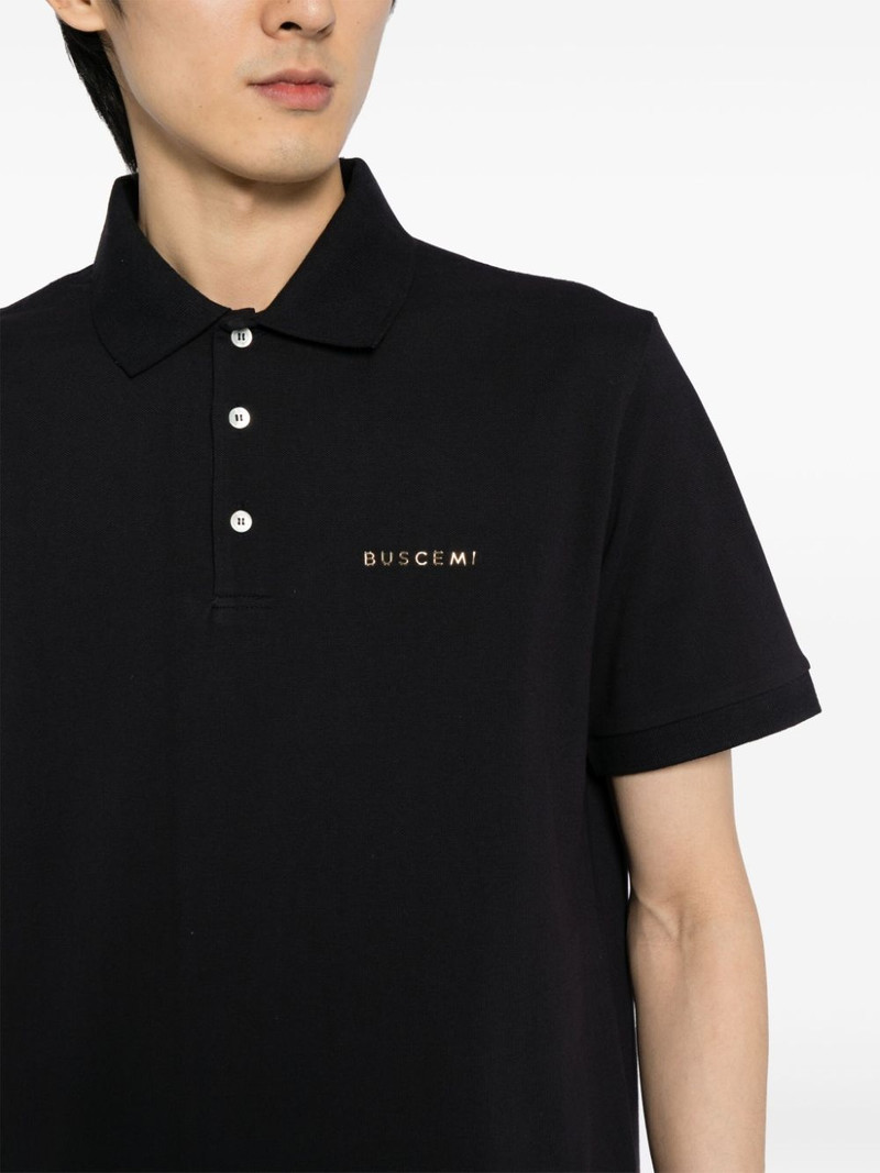 logo-plaque cotton polo shirt 5