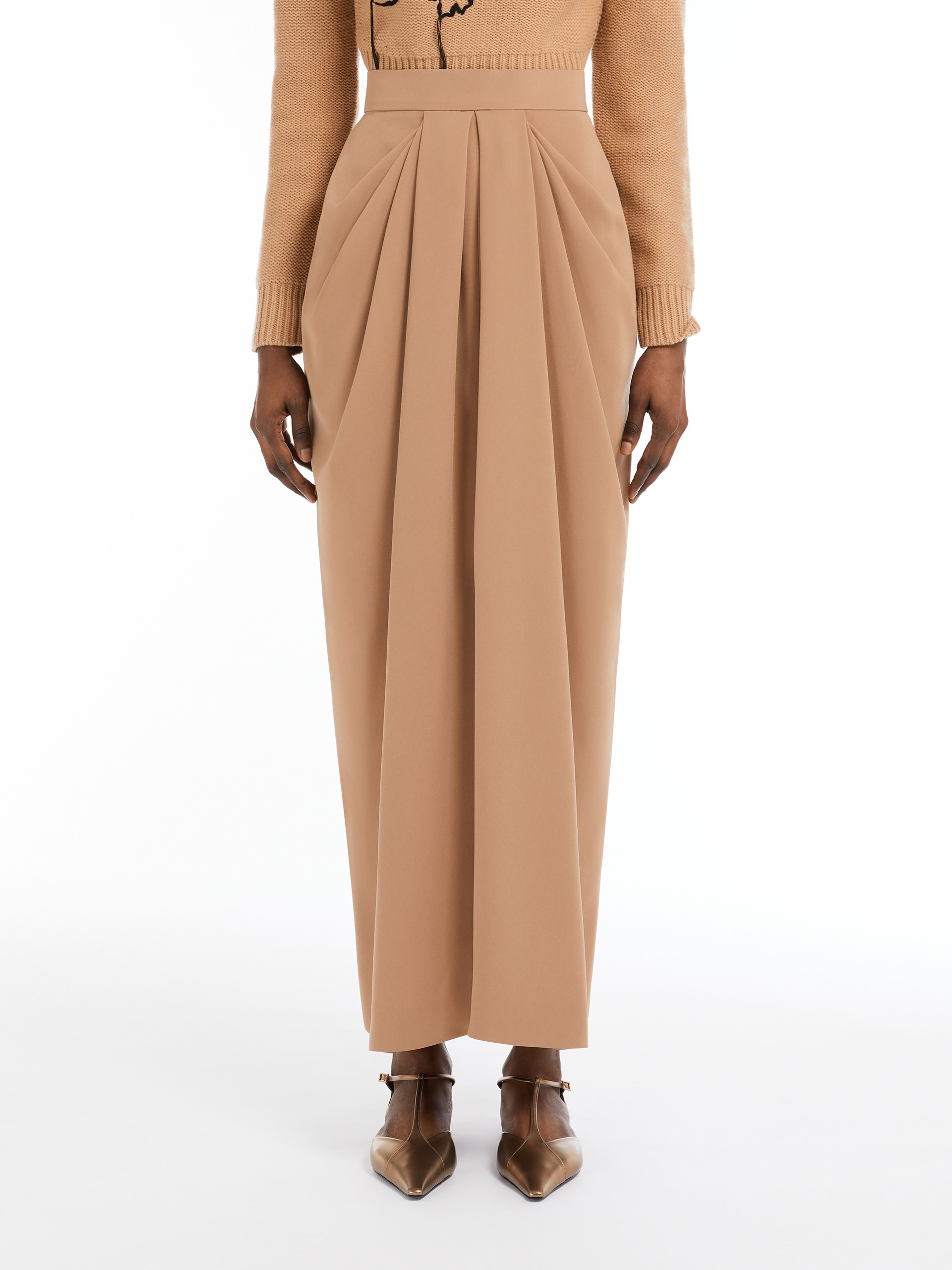 RIDENTE Long cady skirt with pleats - 3