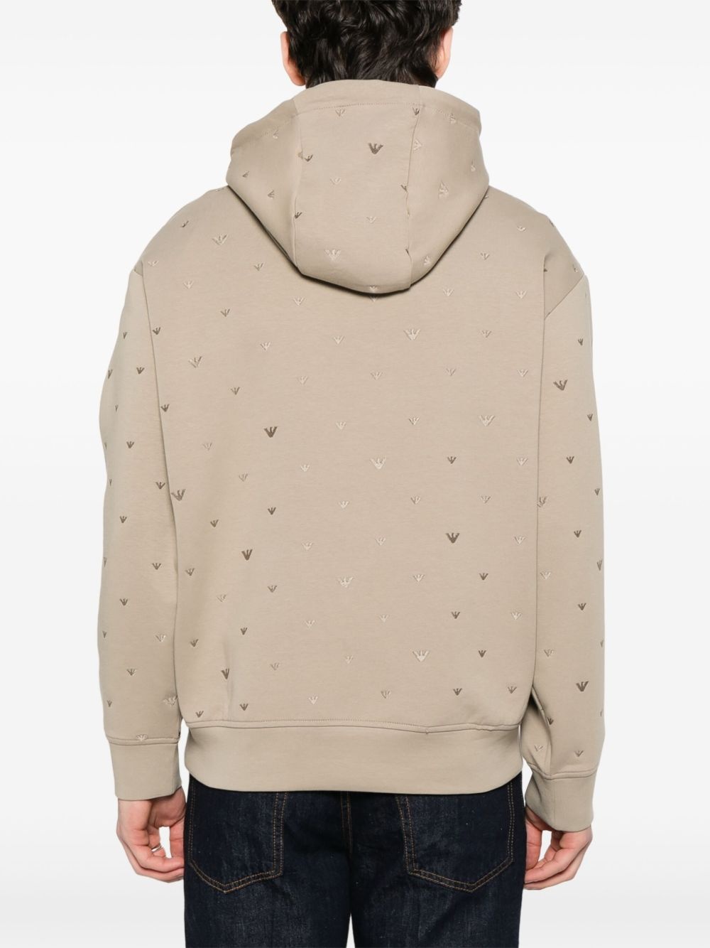 logo-embroidered hoodie - 4