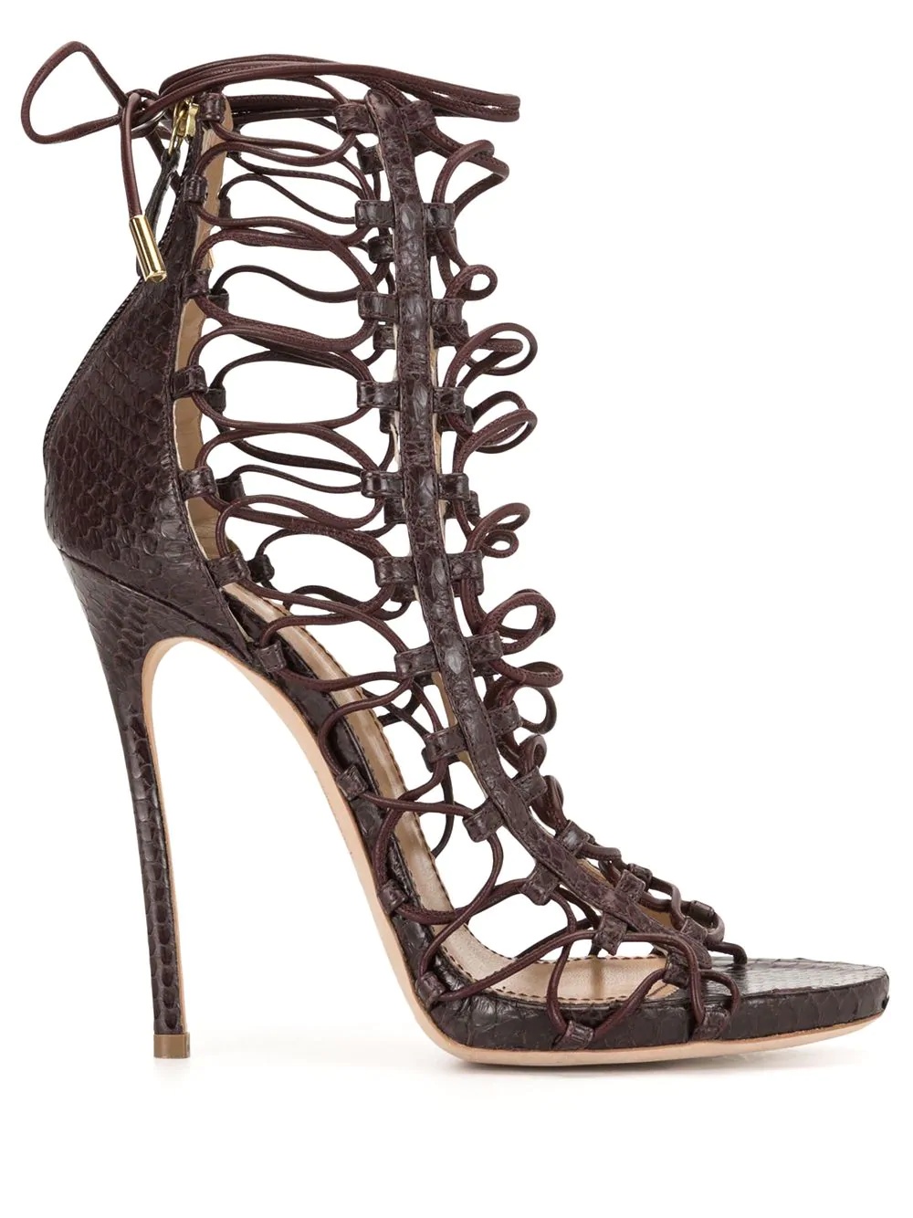 strappy lace-up sandals - 1