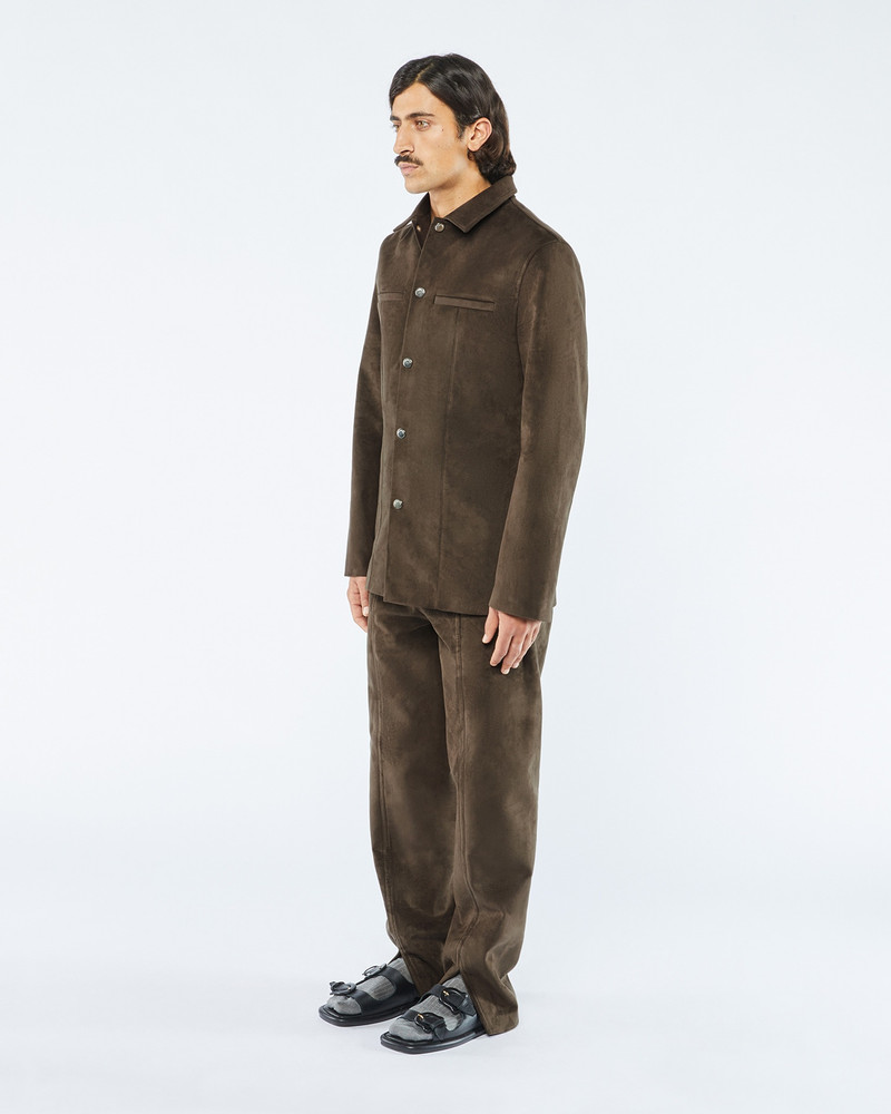 Nanushka LUNI - Alt-suede shirt - Coffee bean outlook