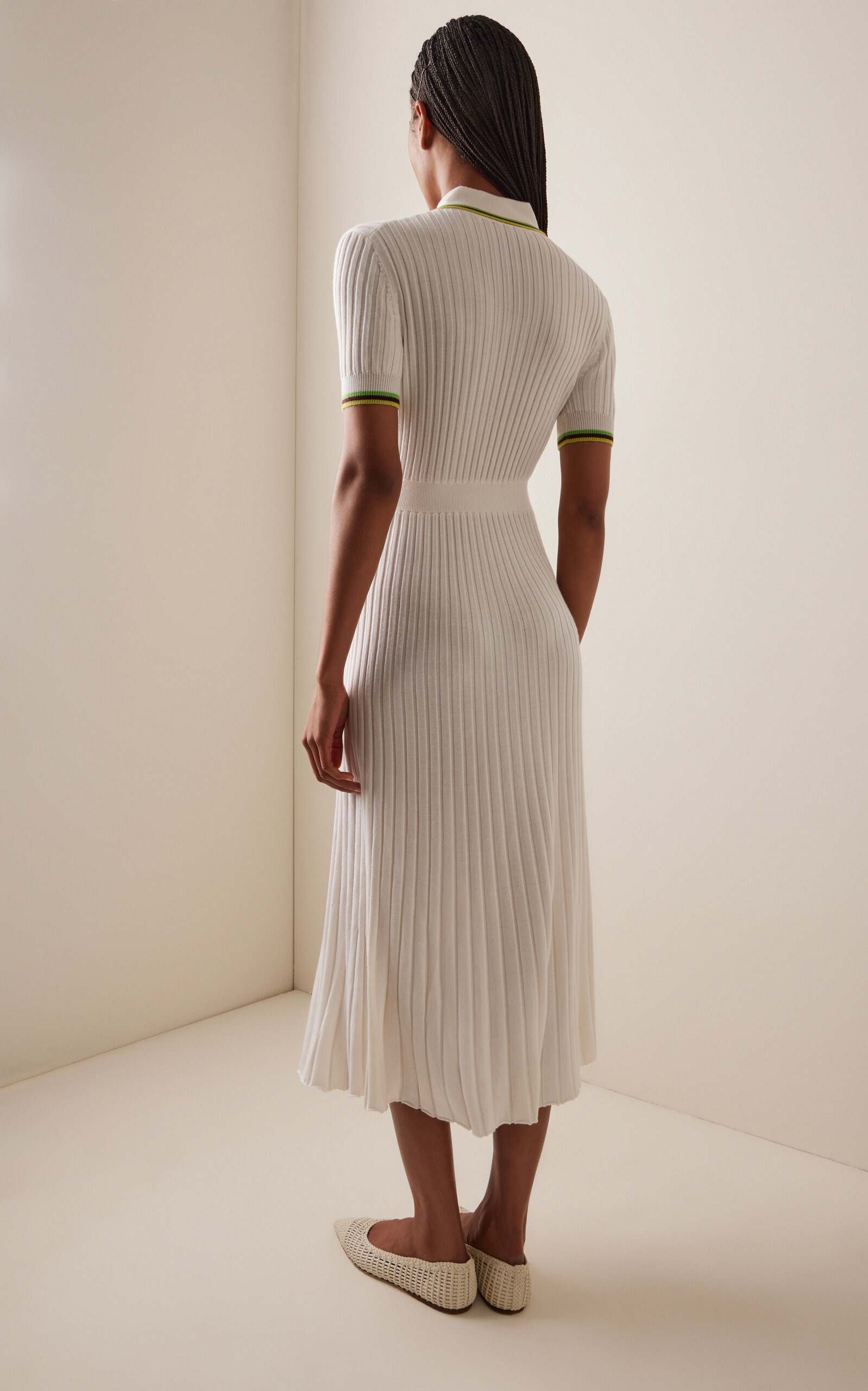 Eyot Knit Cashmere-Silk Maxi Polo Dress ivory - 4