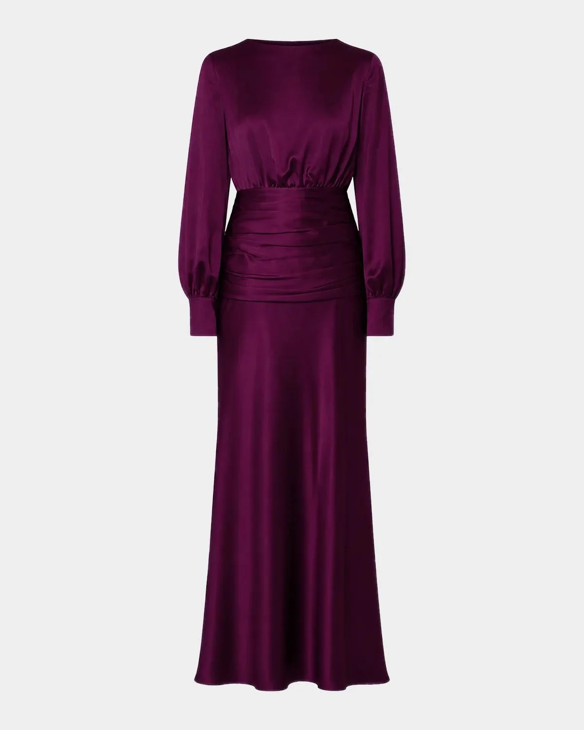 Samina Open-Back Satin Gown - 1