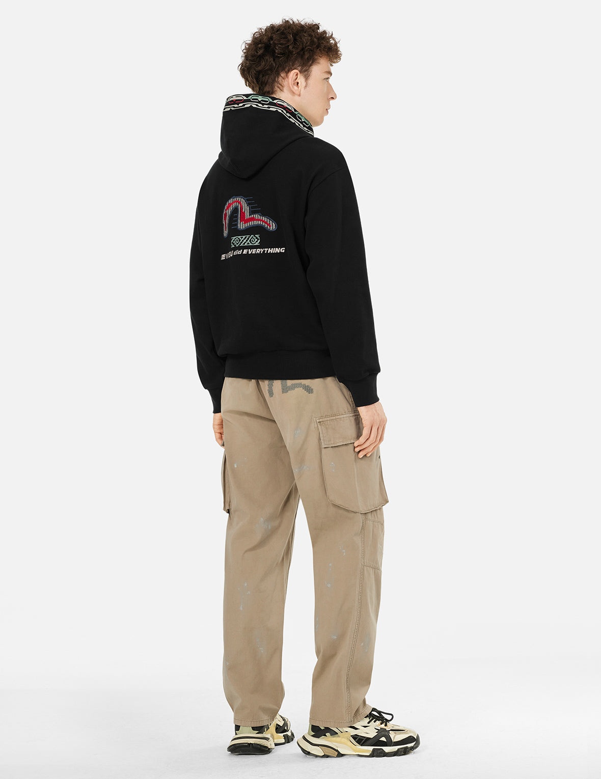 Totem Seagull Embroidery Straight Fit Cargo Pants - 10