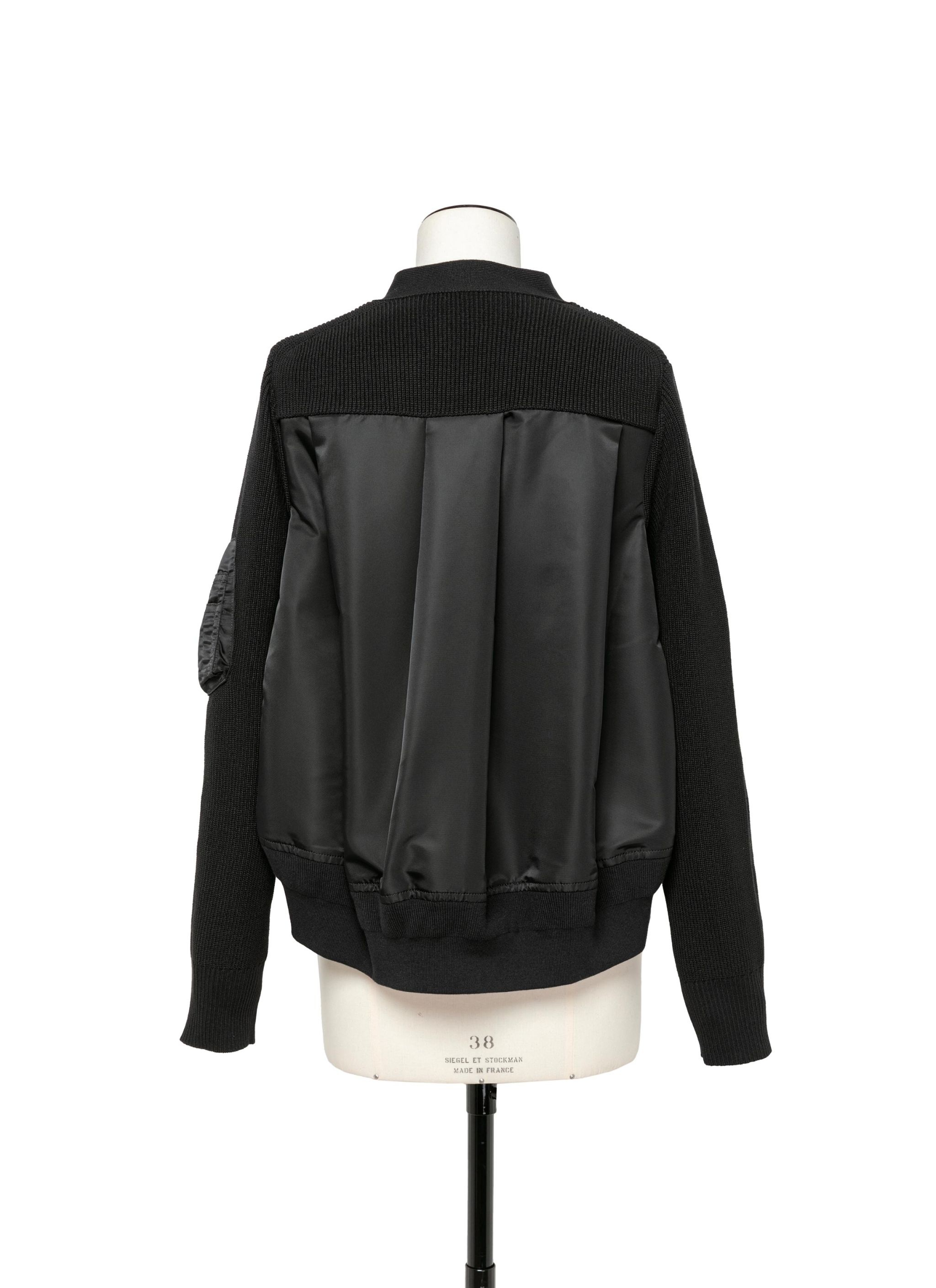 Nylon Twill x Knit Cardigan - 4
