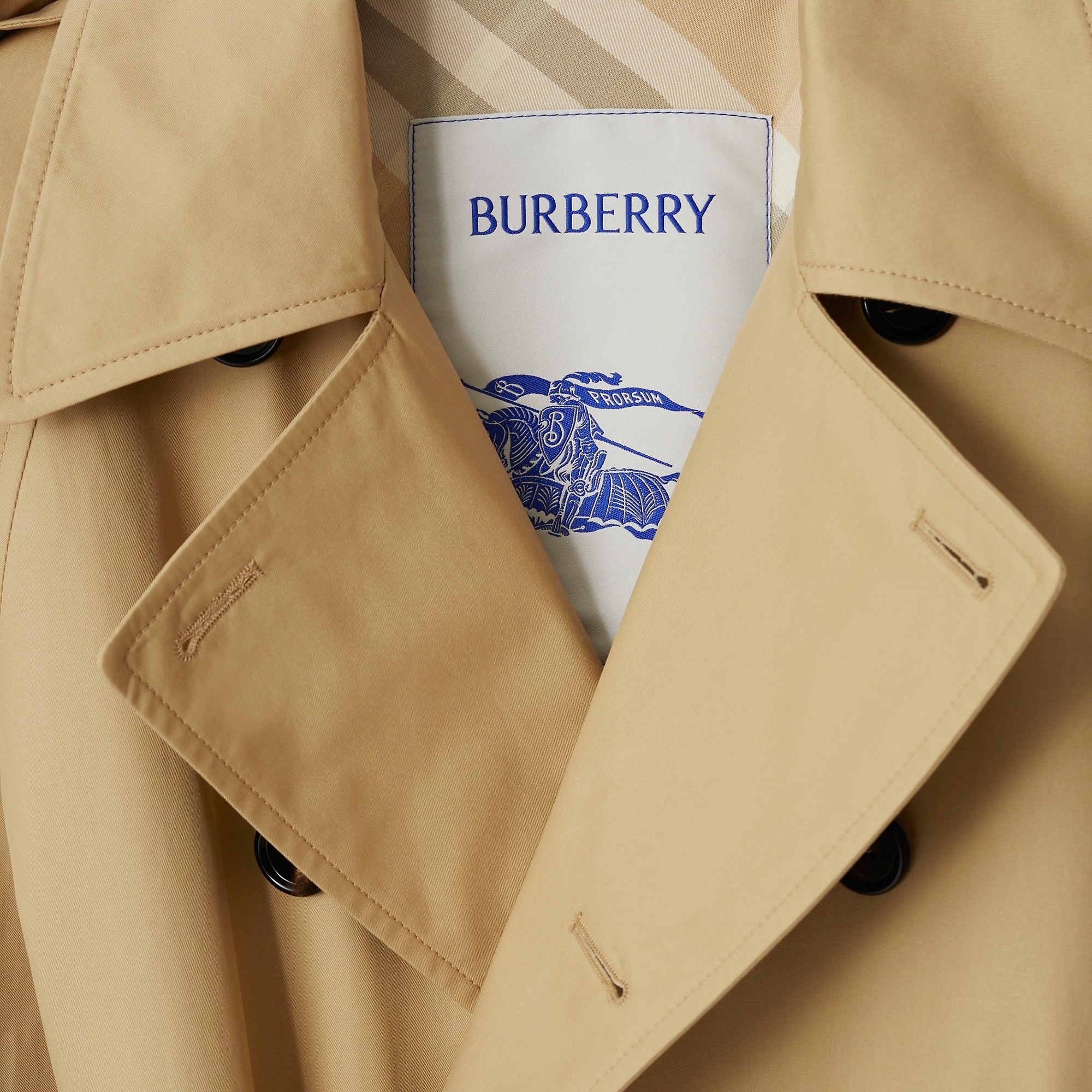Long Gabardine Trench Coat - 6