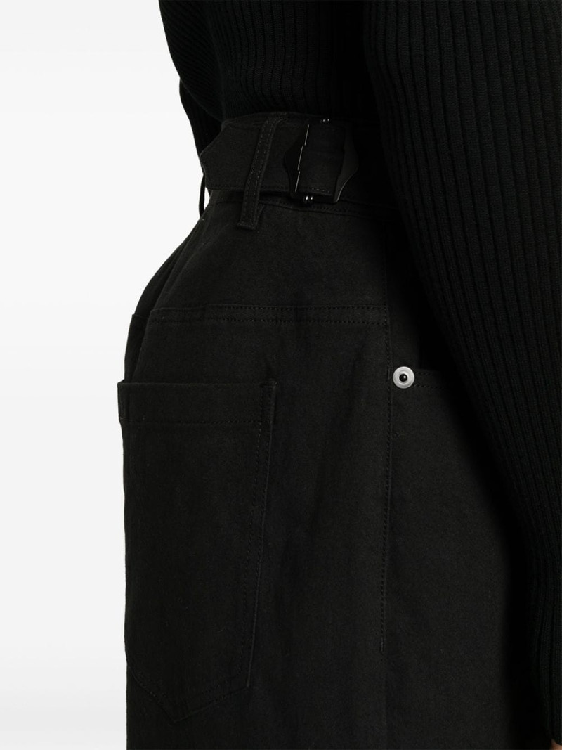 waist-straps wide-leg trousers 5