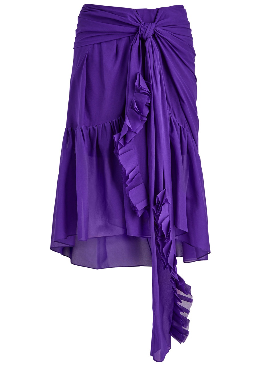 Dries Van Noten Sello Stretch-silk Chiffon Midi Skirt - 1