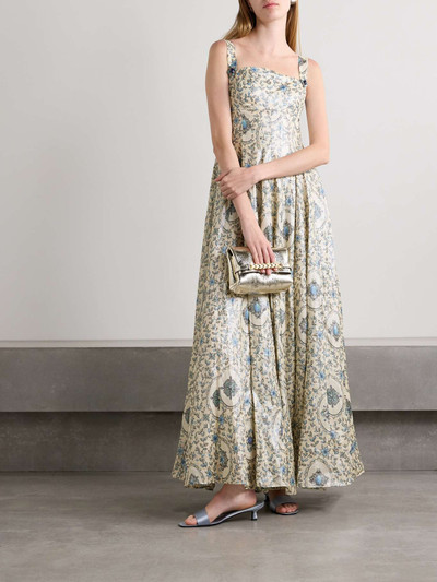 Agua by Agua Bendita Aguamarina Platero floral-print linen maxi dress outlook