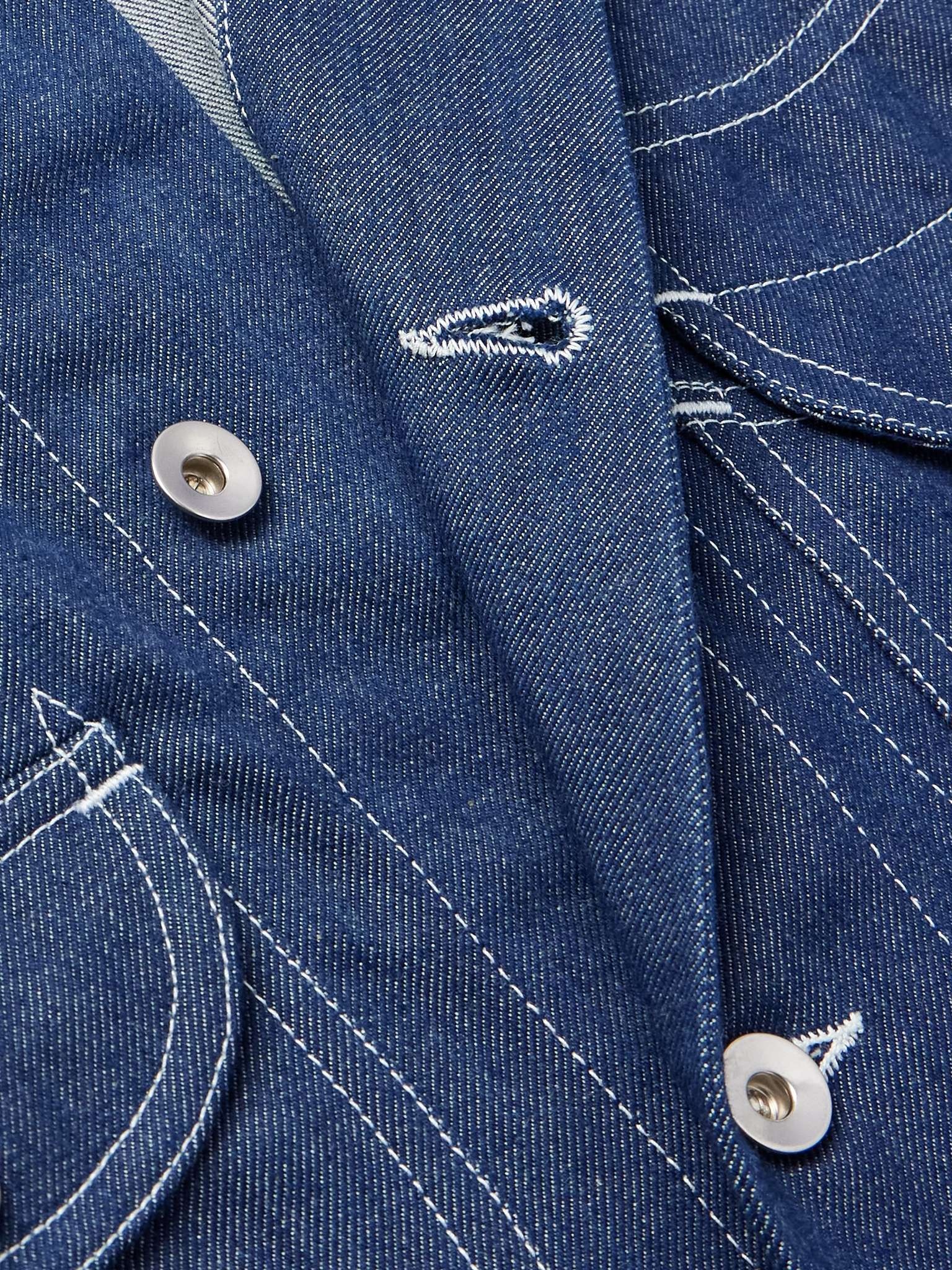 Wonky-Wear Circuit Indigo-Dyed Organic Denim Jacket - 5