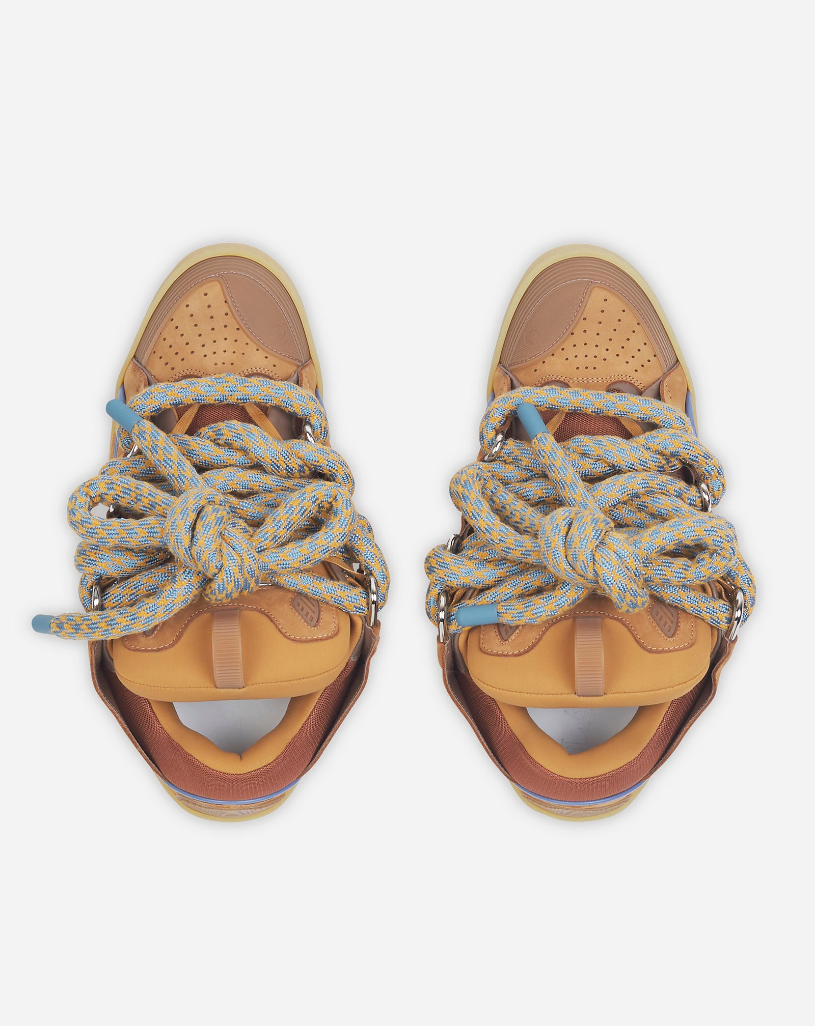 CURB SNEAKERS IN LEATHER WITH SNAKE LACES - 3