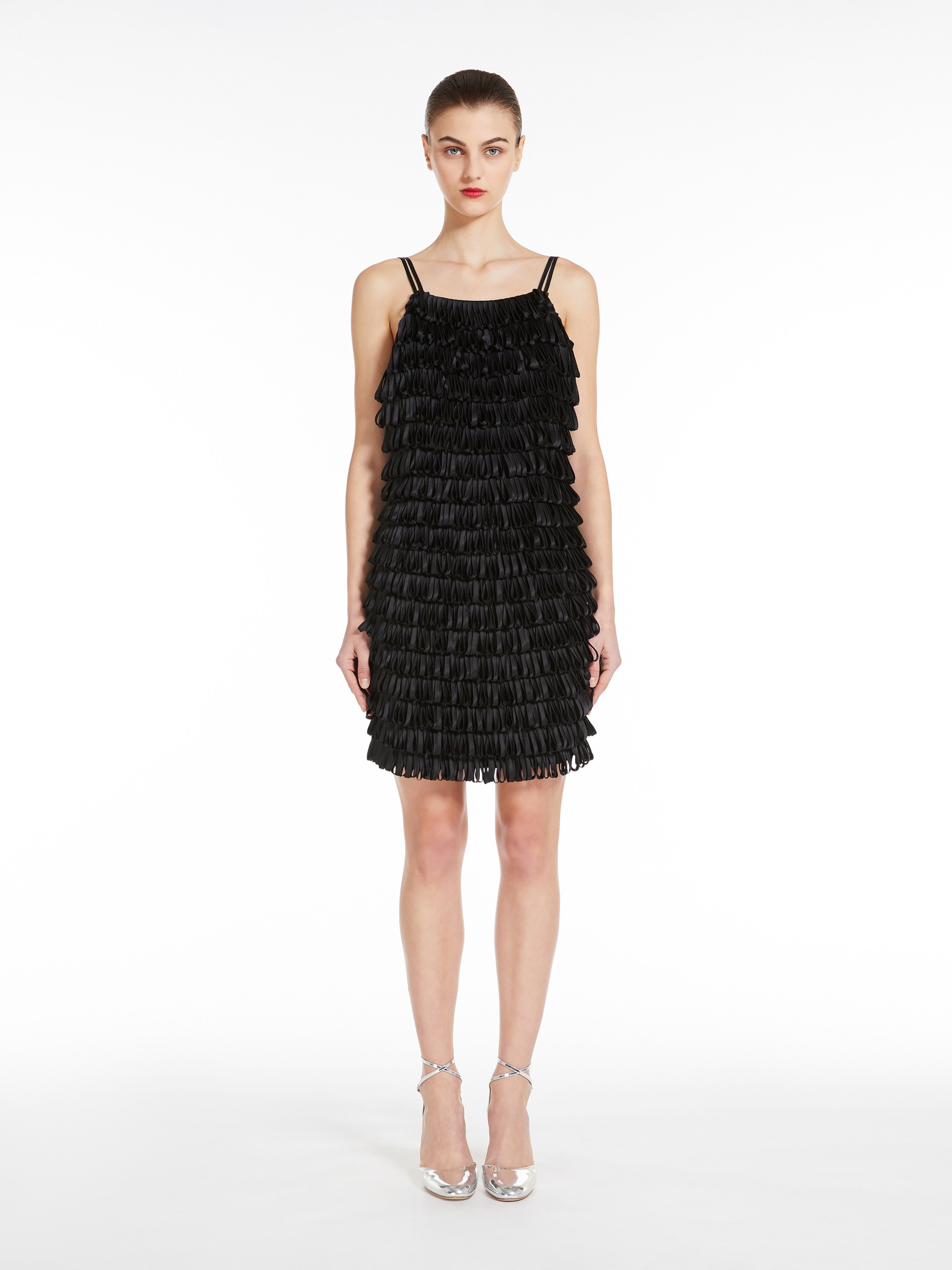 AVOLA Embroidered cady flared dress - 3