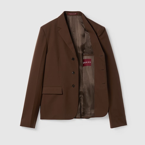Embossed wool jacket - 8