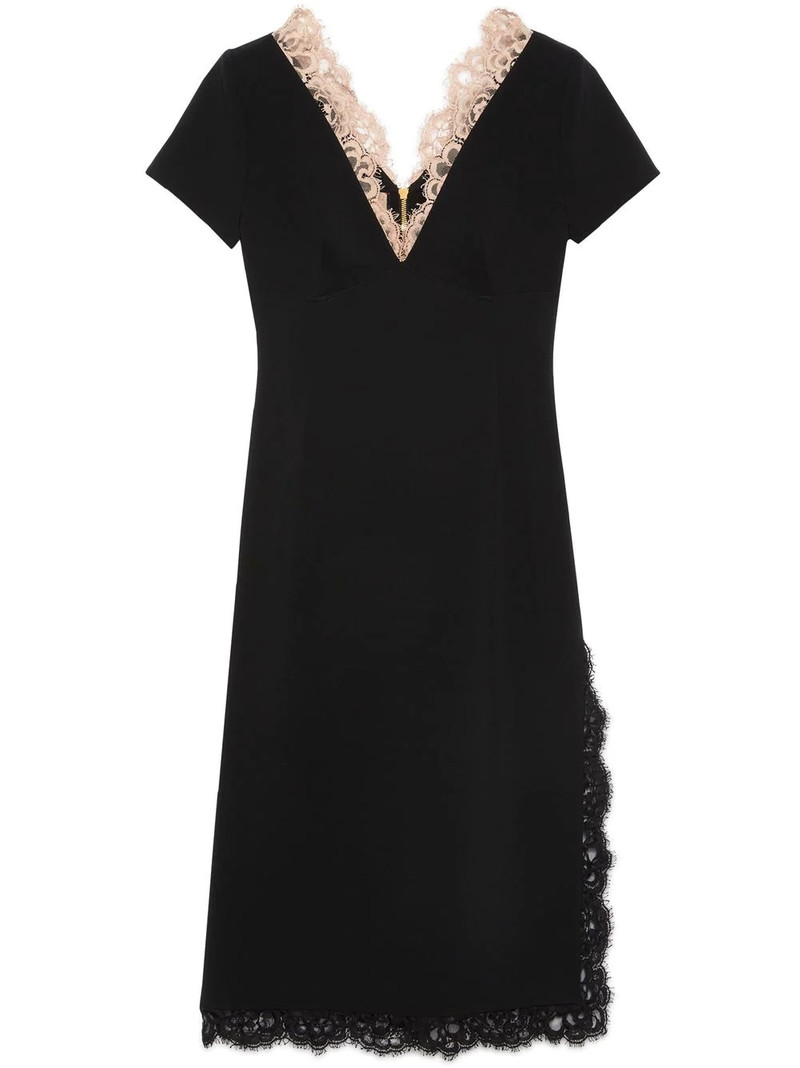 zip-fastening short-sleeve dress - 1