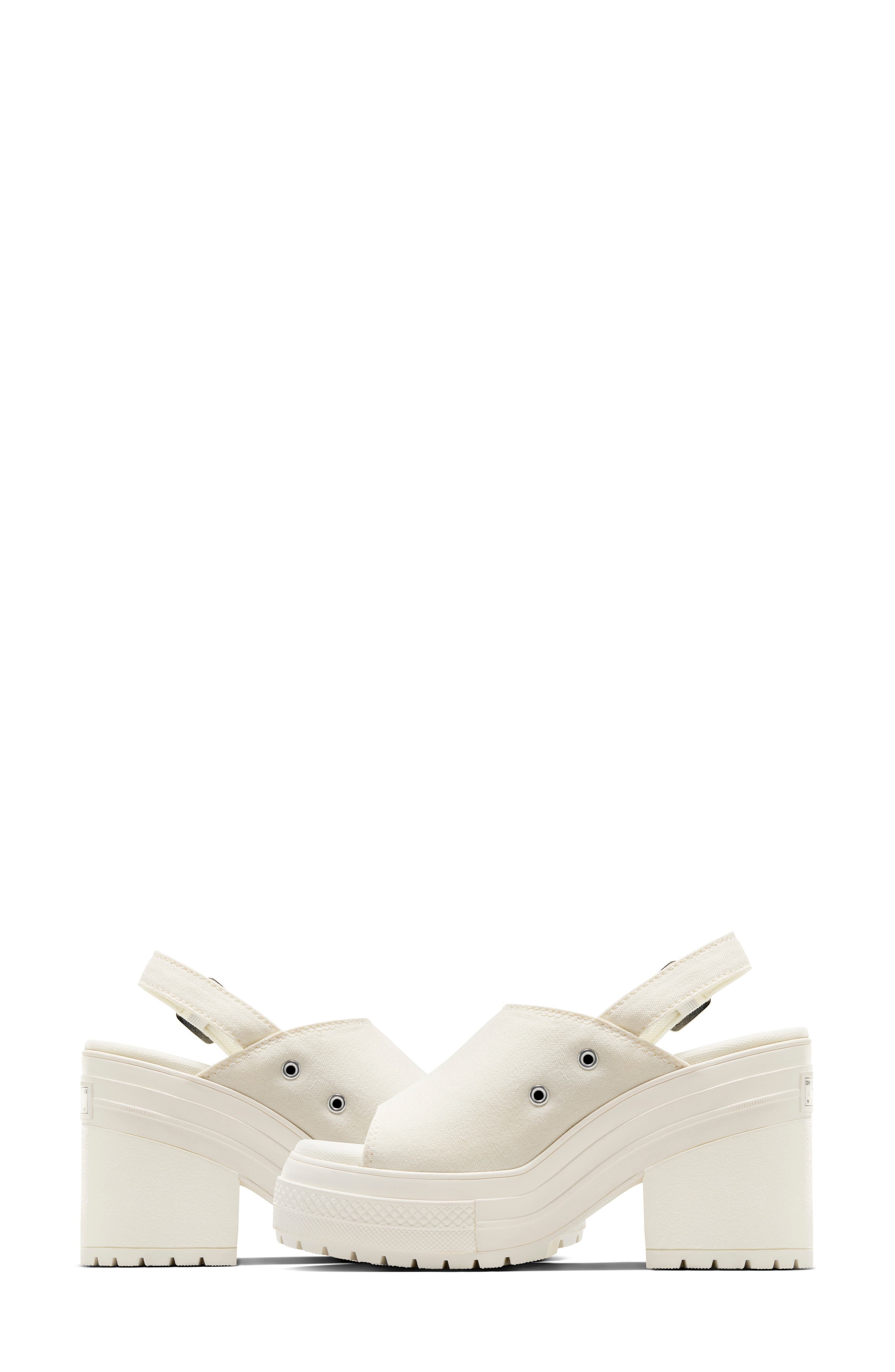 Converse Gender Inclusive Chuck 70 De Luxe Heel Slingback Sandal in Egret/Egret/Egret at Nordstrom - 9