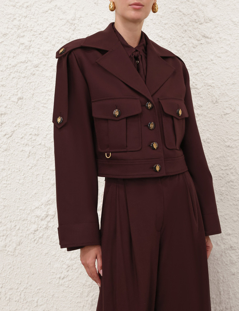 Zimmermann LUNA WOOL CARGO JACKET outlook