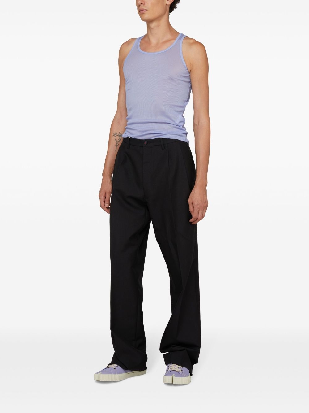 high-waisted straight-leg cut trousers - 3