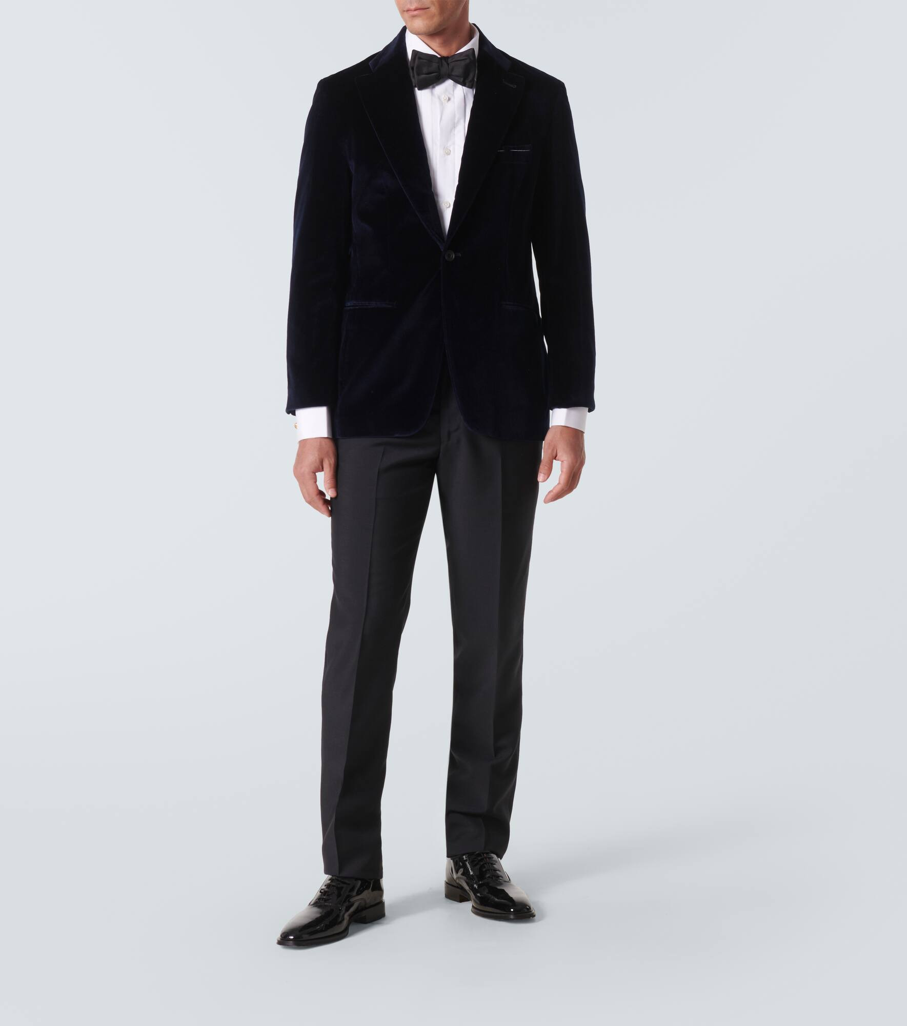 Pleated cotton tuxedo shirt - 2