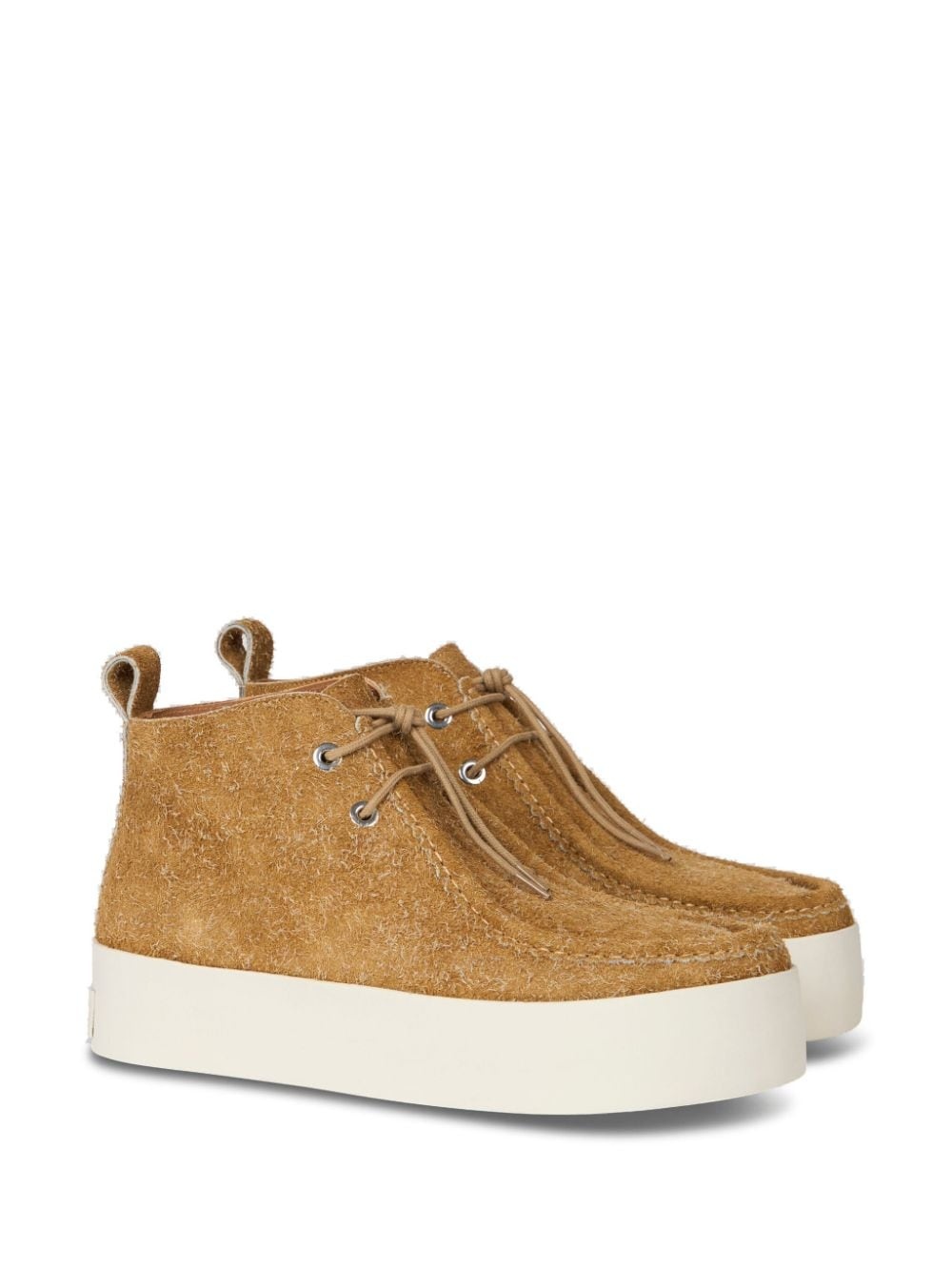 lace-up suede platform shoes - 2