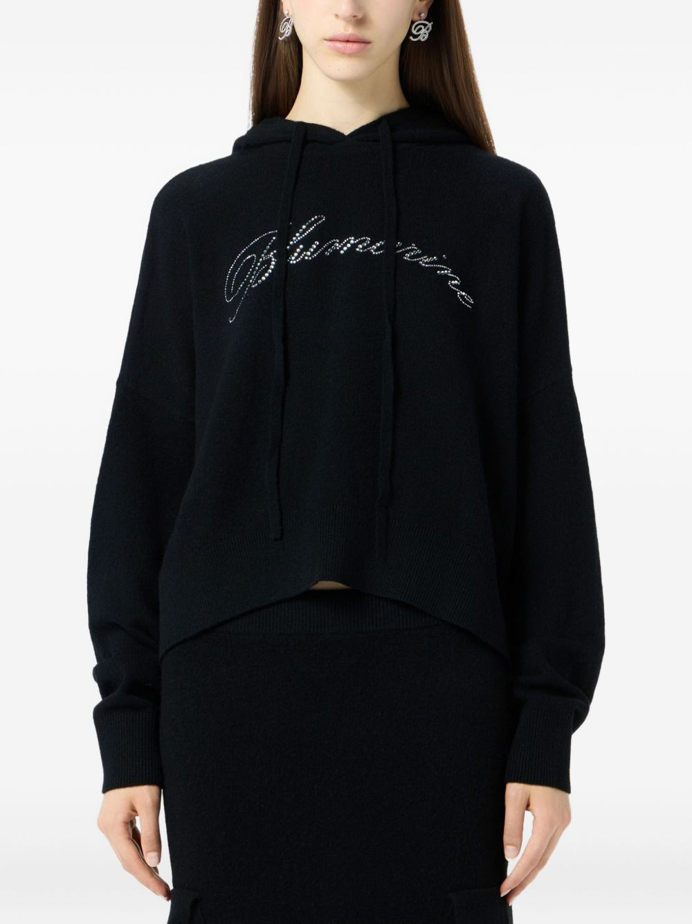 crystal-embellished hoodie - 3