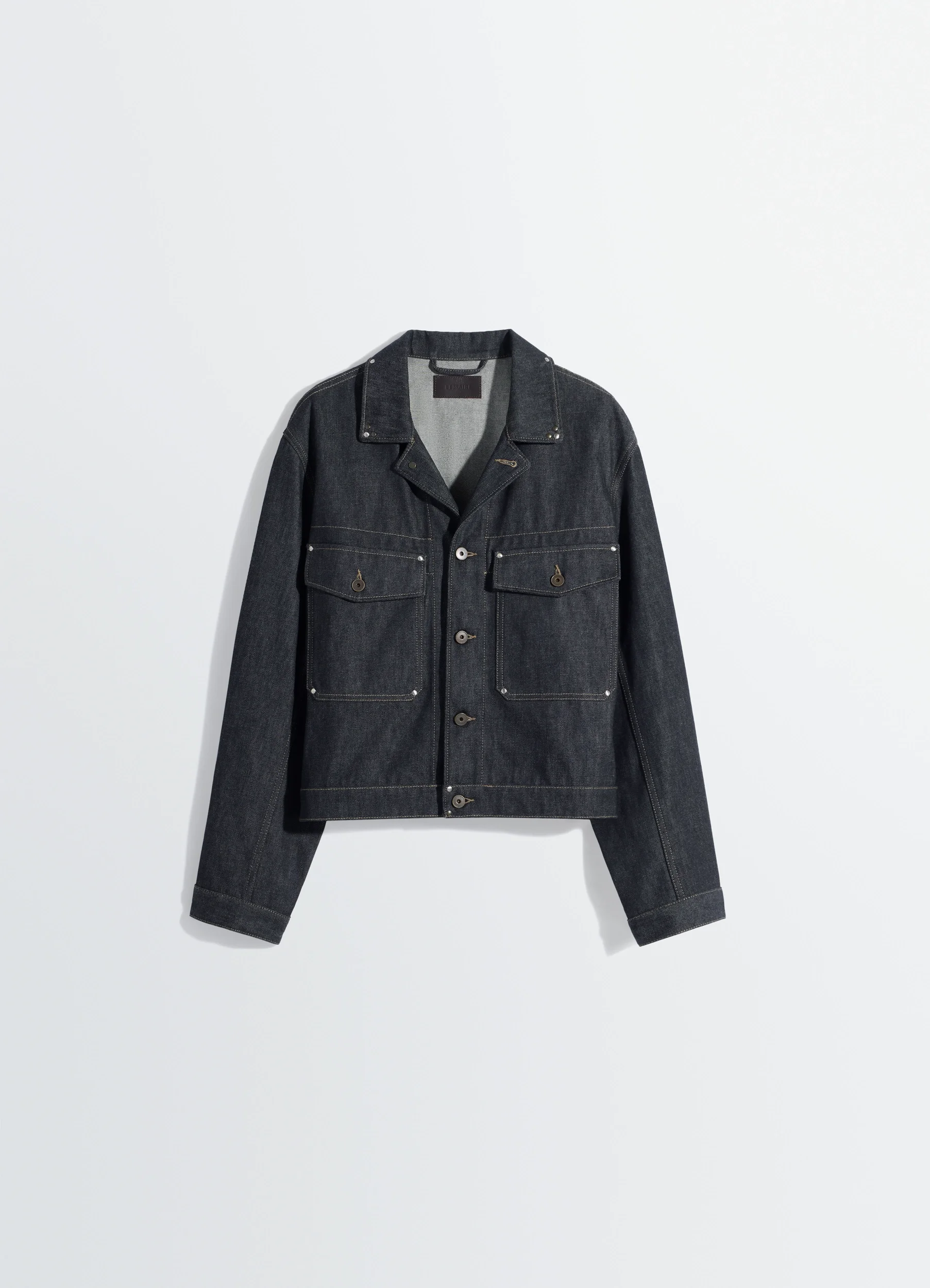 TRUCKER JACKET WITH STUDS IN DENIM - 1